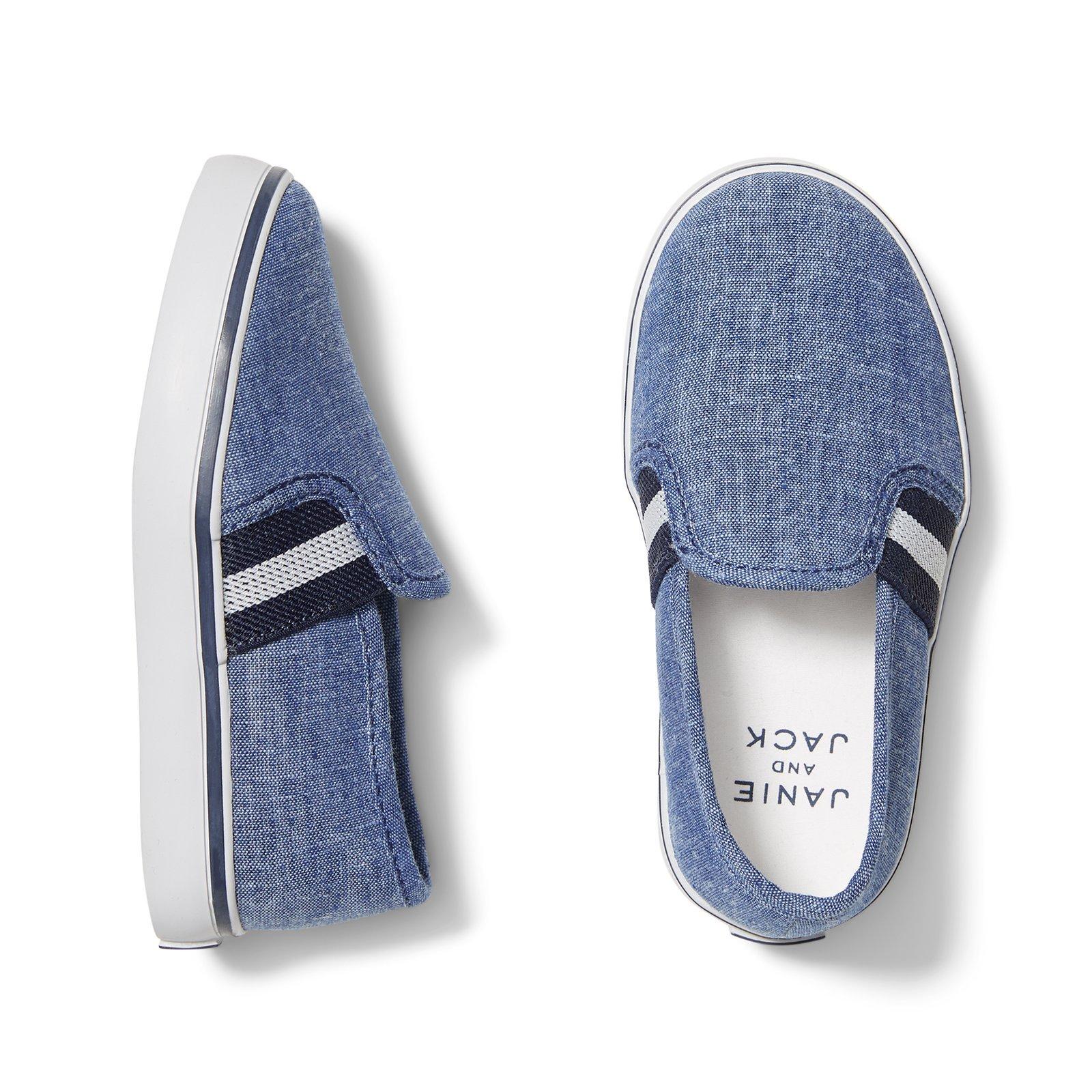 Chambray Stripe Slip On Sneaker