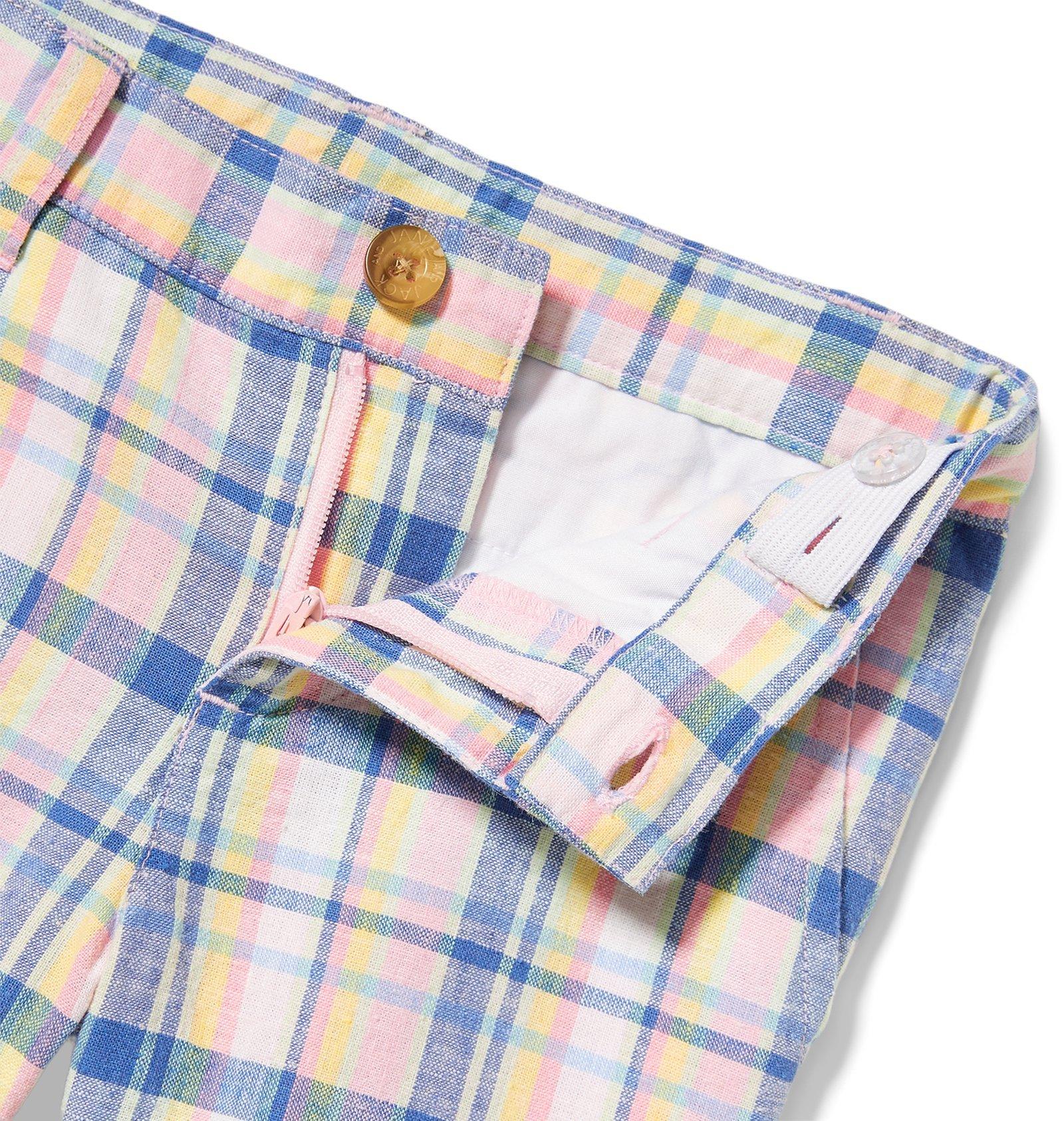 Plaid Linen Short image number 3