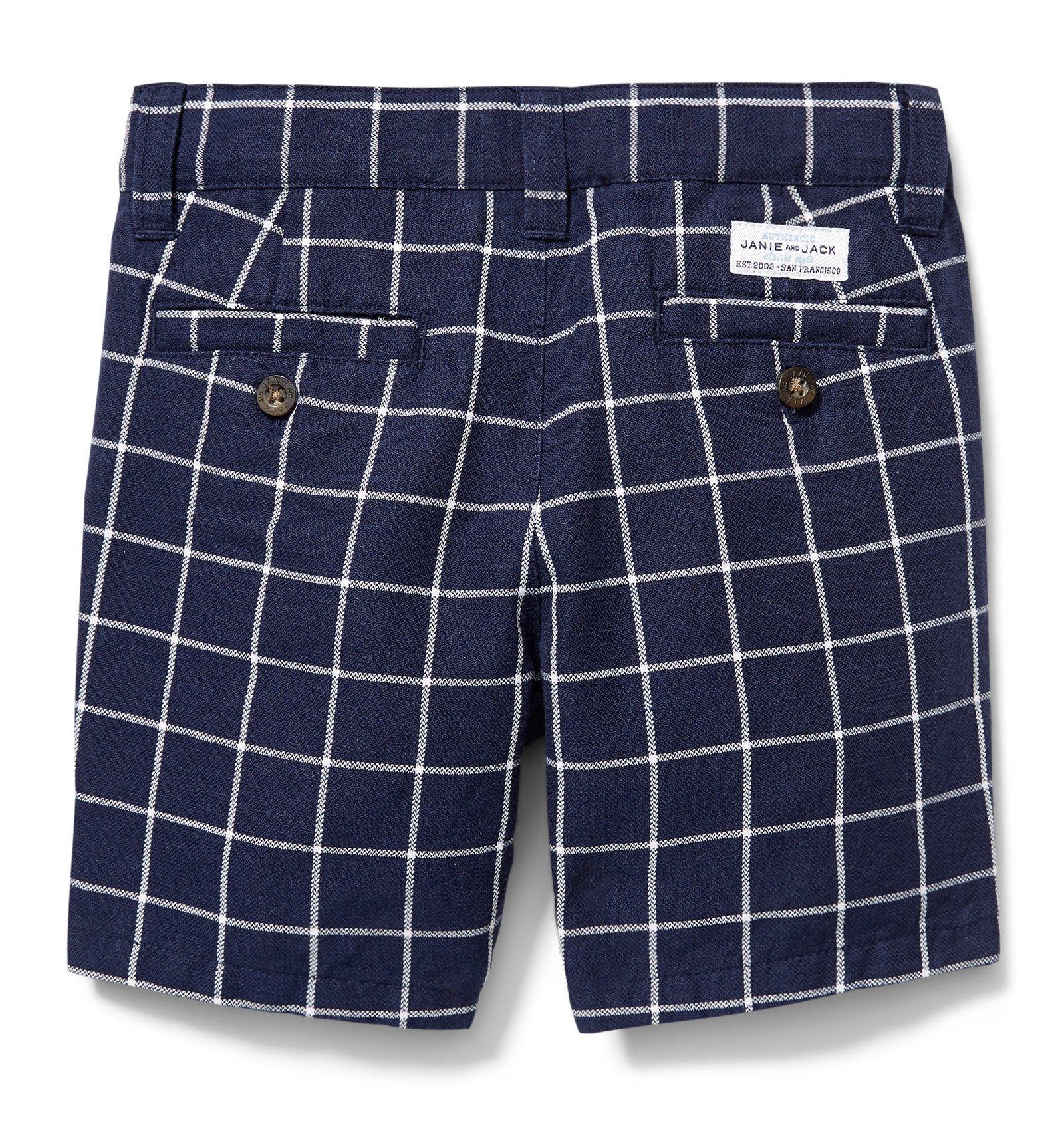 Windowpane Linen Short image number 1