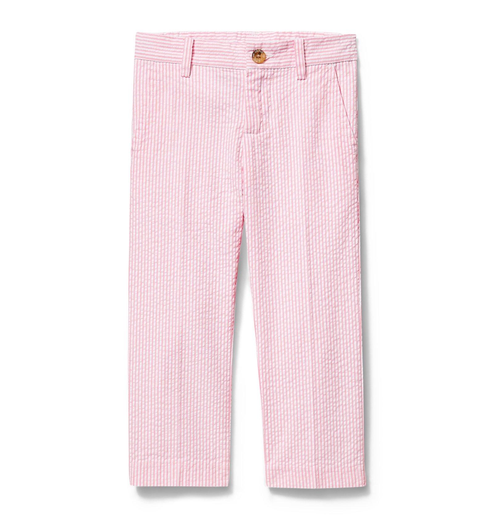 Boy Scarf Pink Stripe Seersucker Dress Pant by Janie and Jack