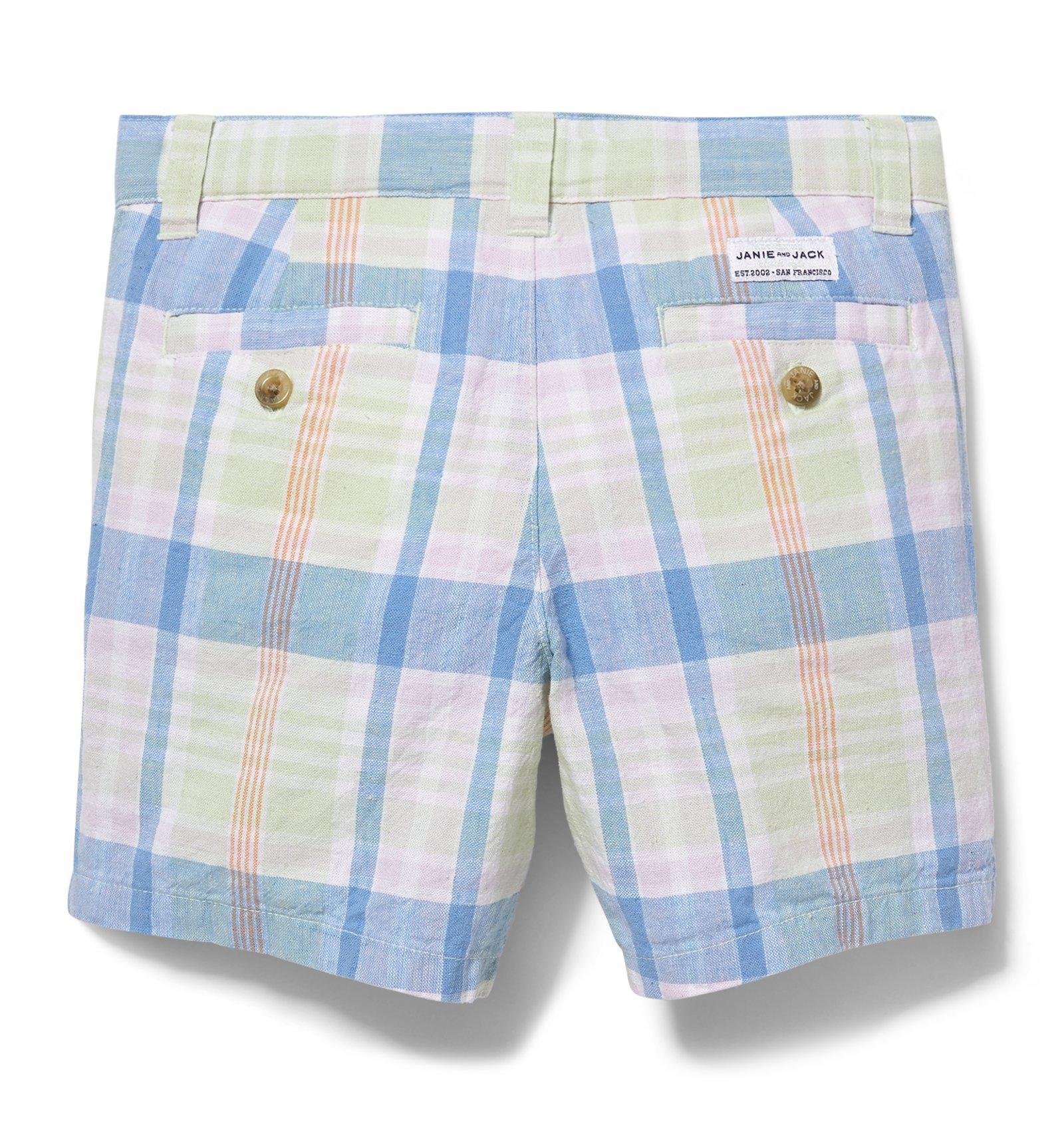 Plaid Linen Short image number 1