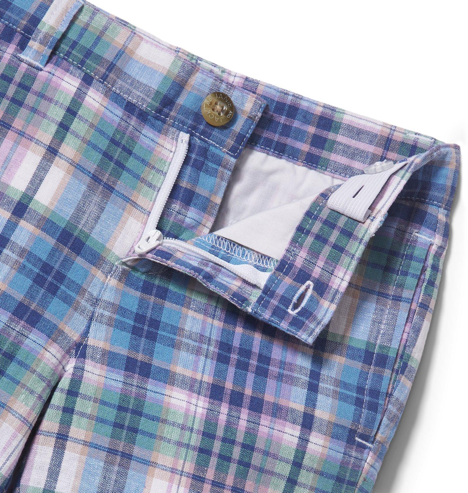 Plaid Linen Short image number 3