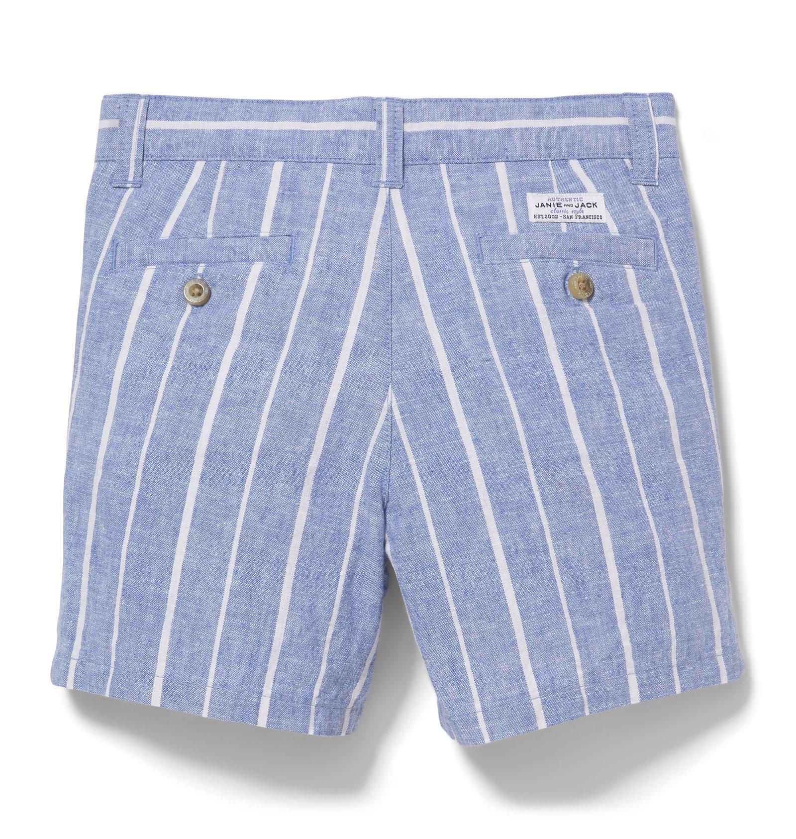 Striped Linen Short image number 1
