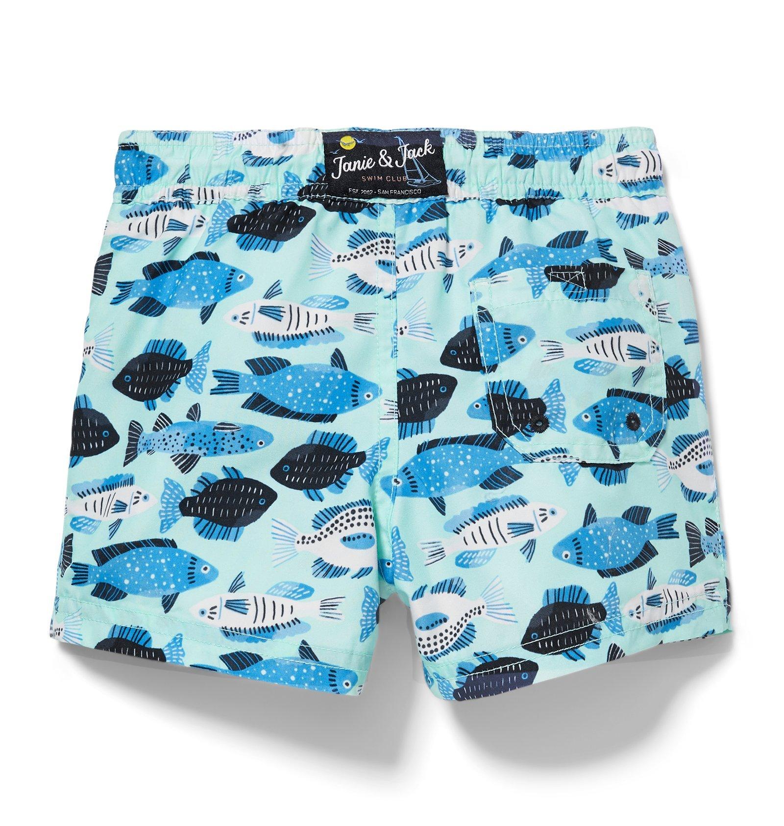 Fish Print Swim Short image number 1