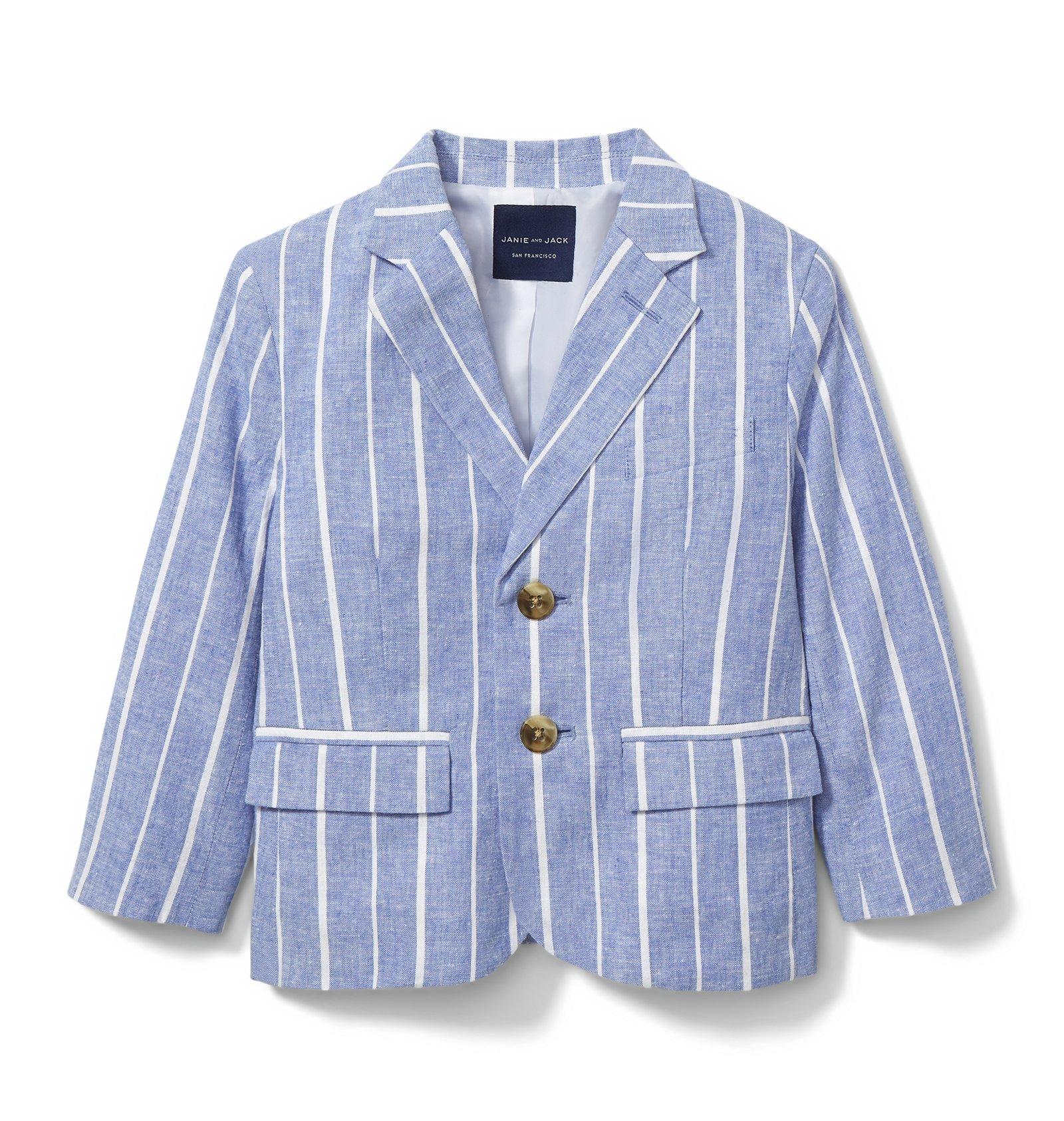 Striped Linen Blazer image number 0