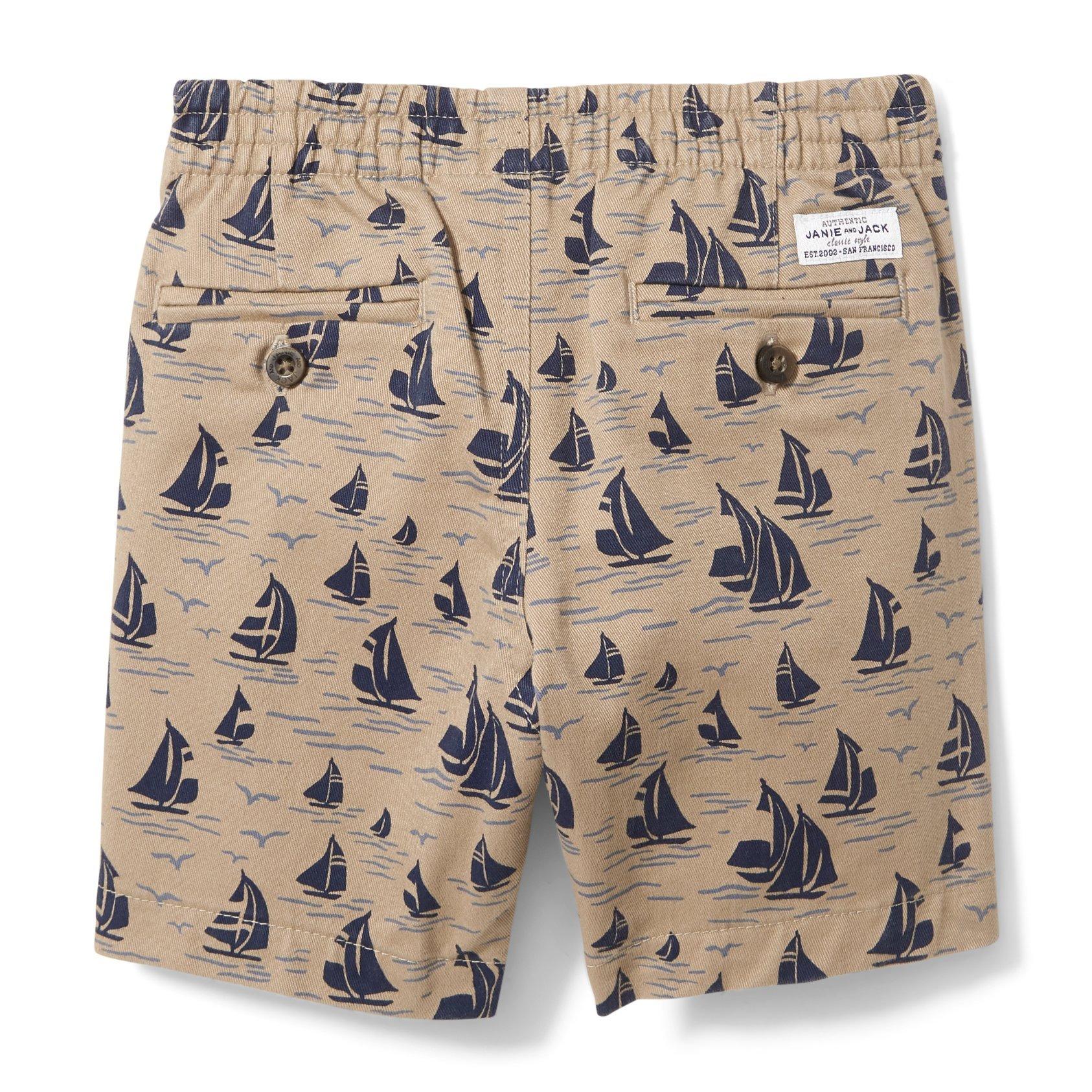 Sailboat Print Twill Short image number 2