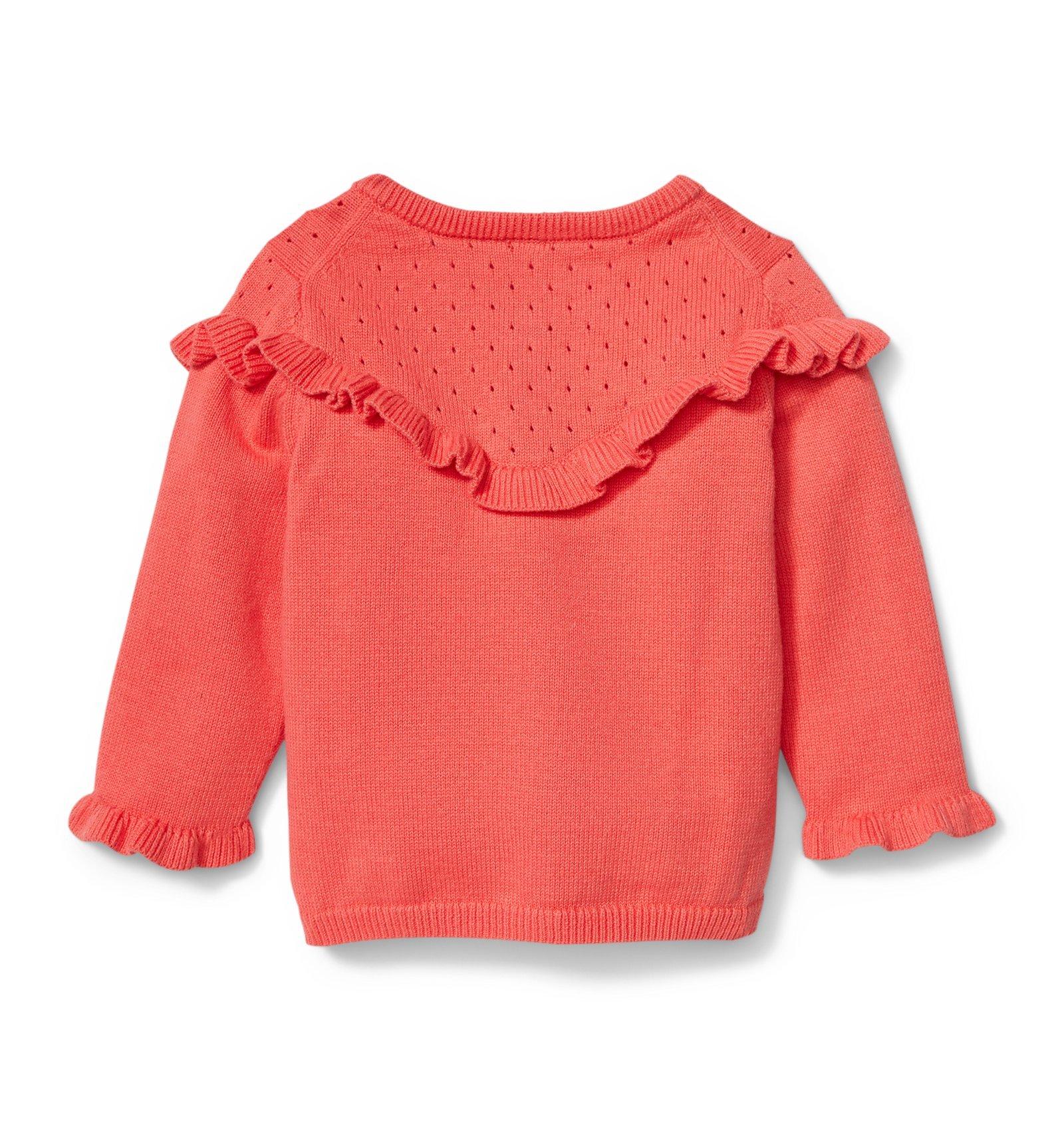 Pointelle Ruffle Cardigan image number 2