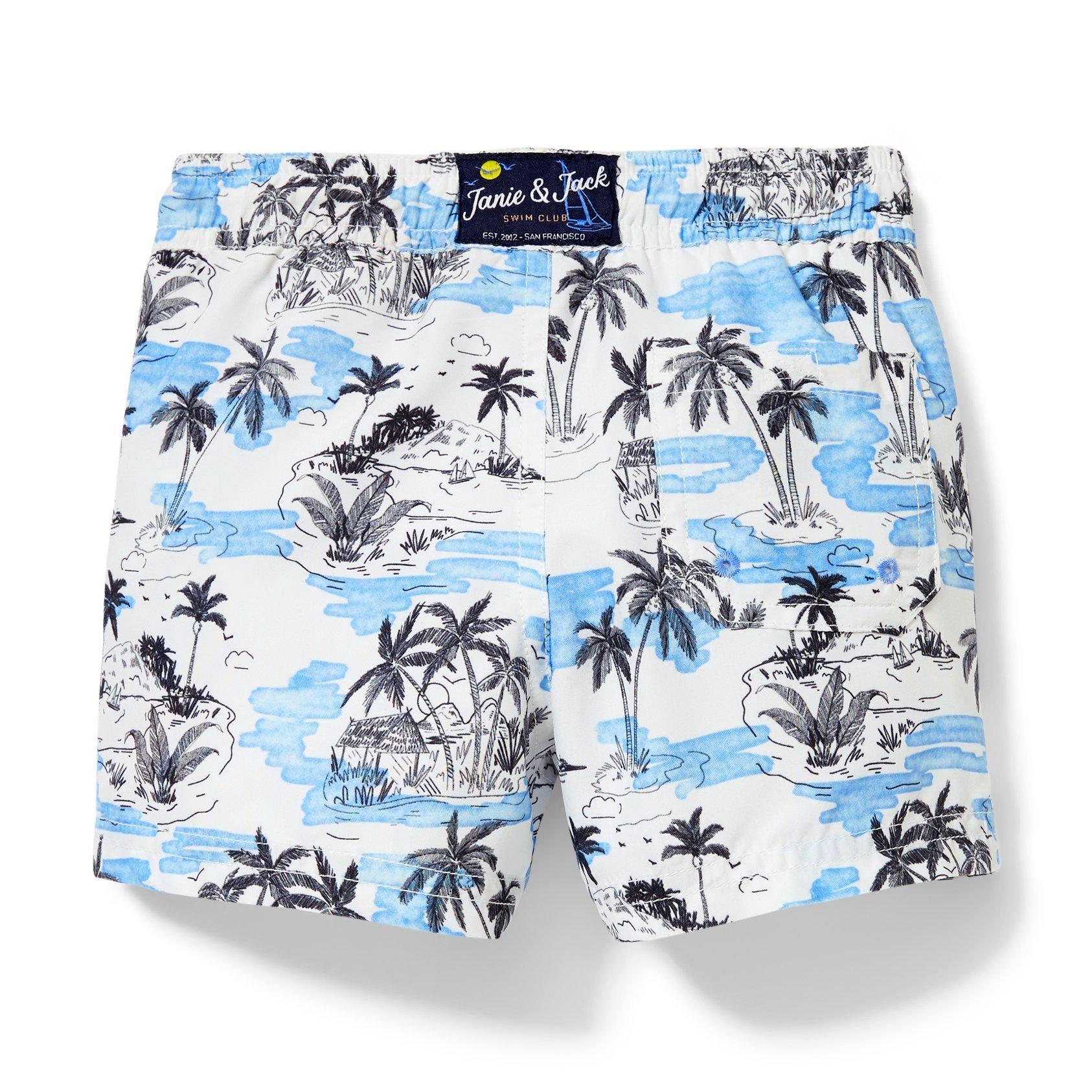 Palm Print Swim Short image number 1