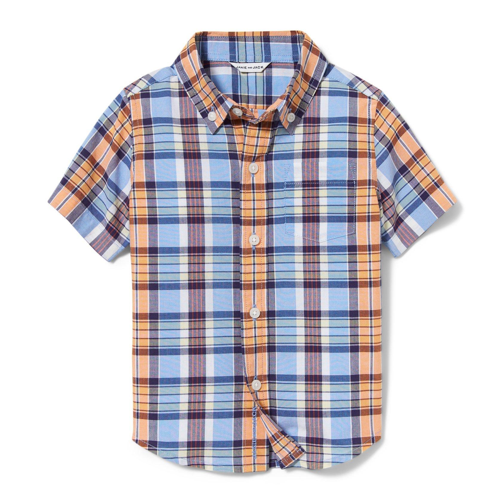 Boy Skyscraper Plaid Plaid Short Sleeve Shirt by Janie and Jack