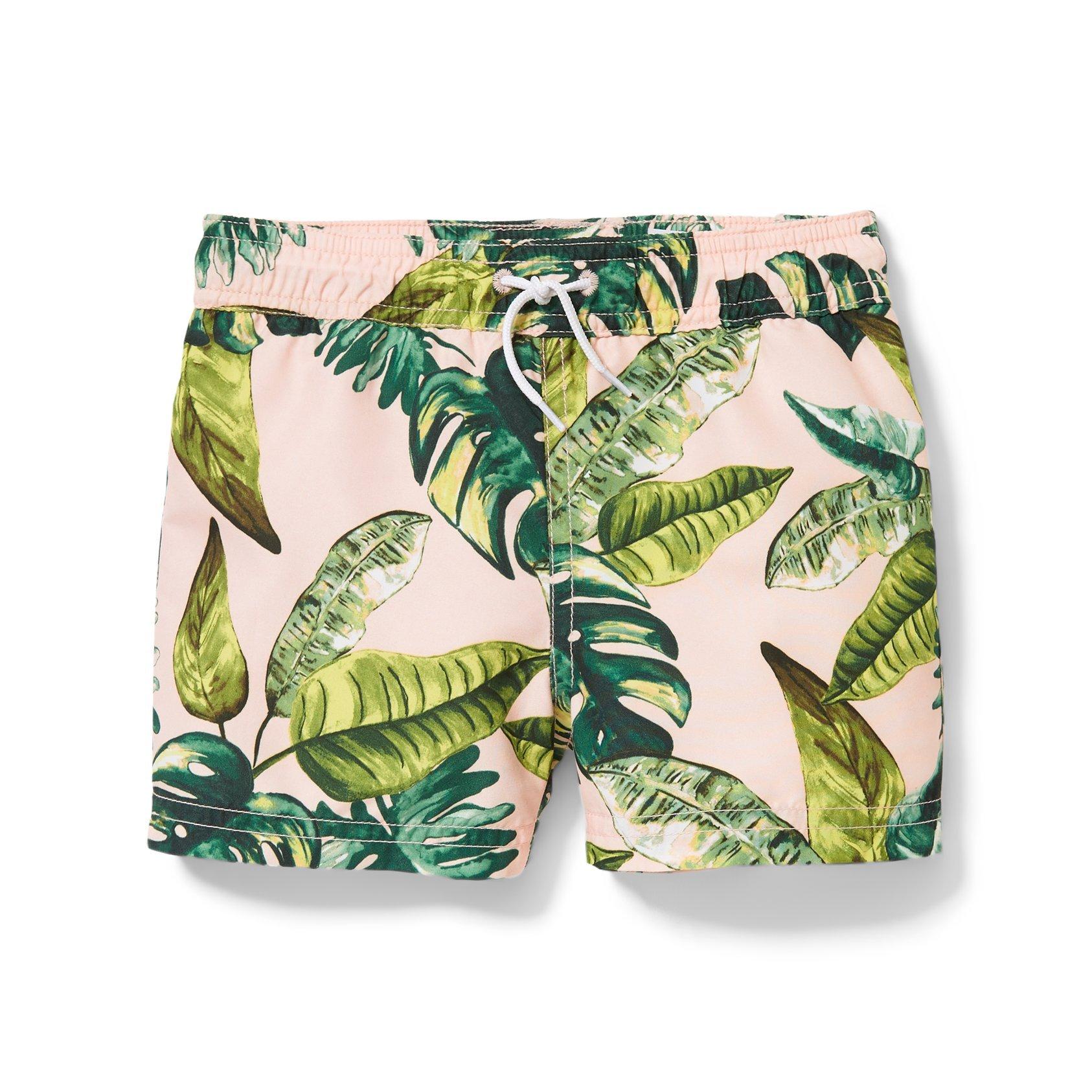 Palm Print Pull On Swim Short image number 0