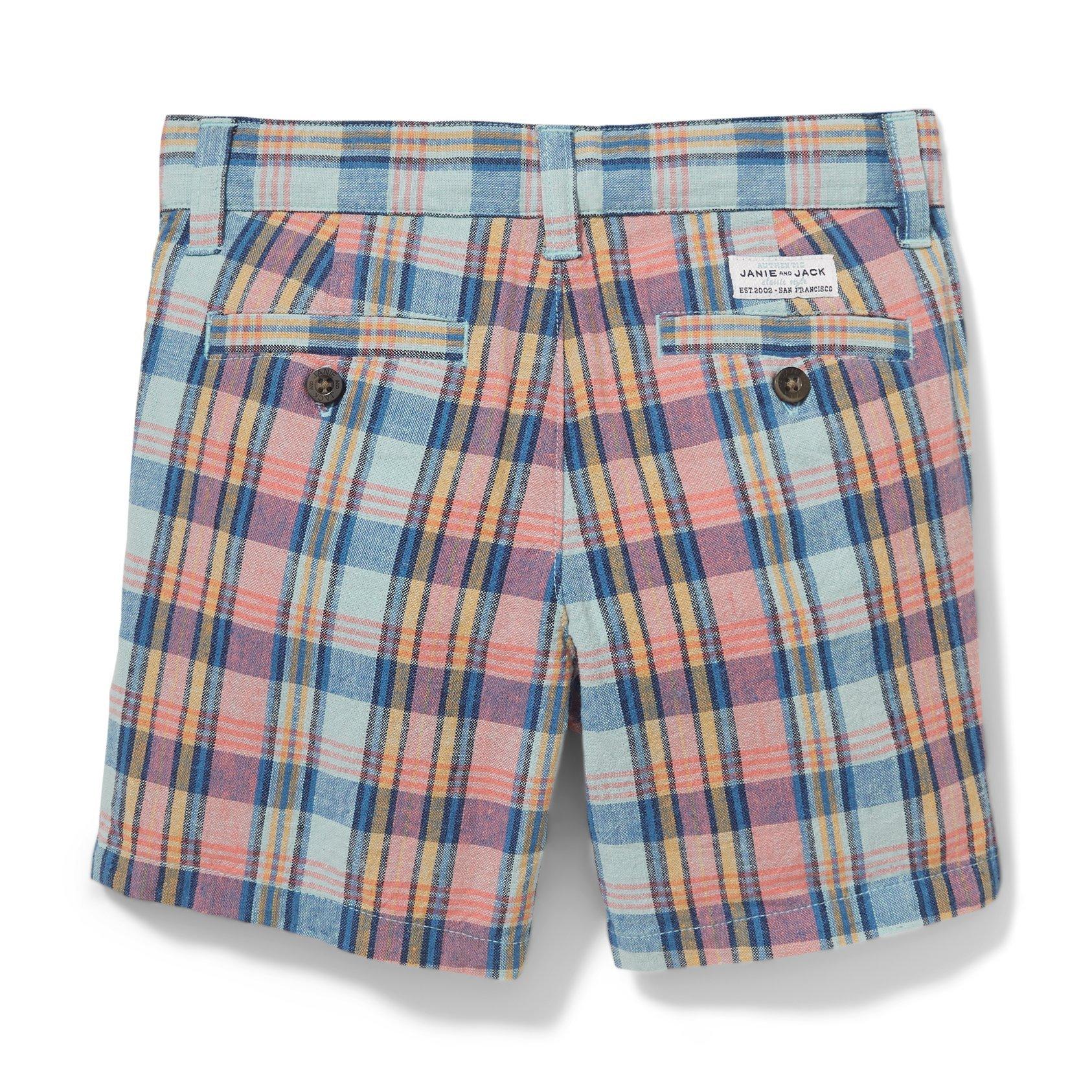 Plaid Linen Short image number 1