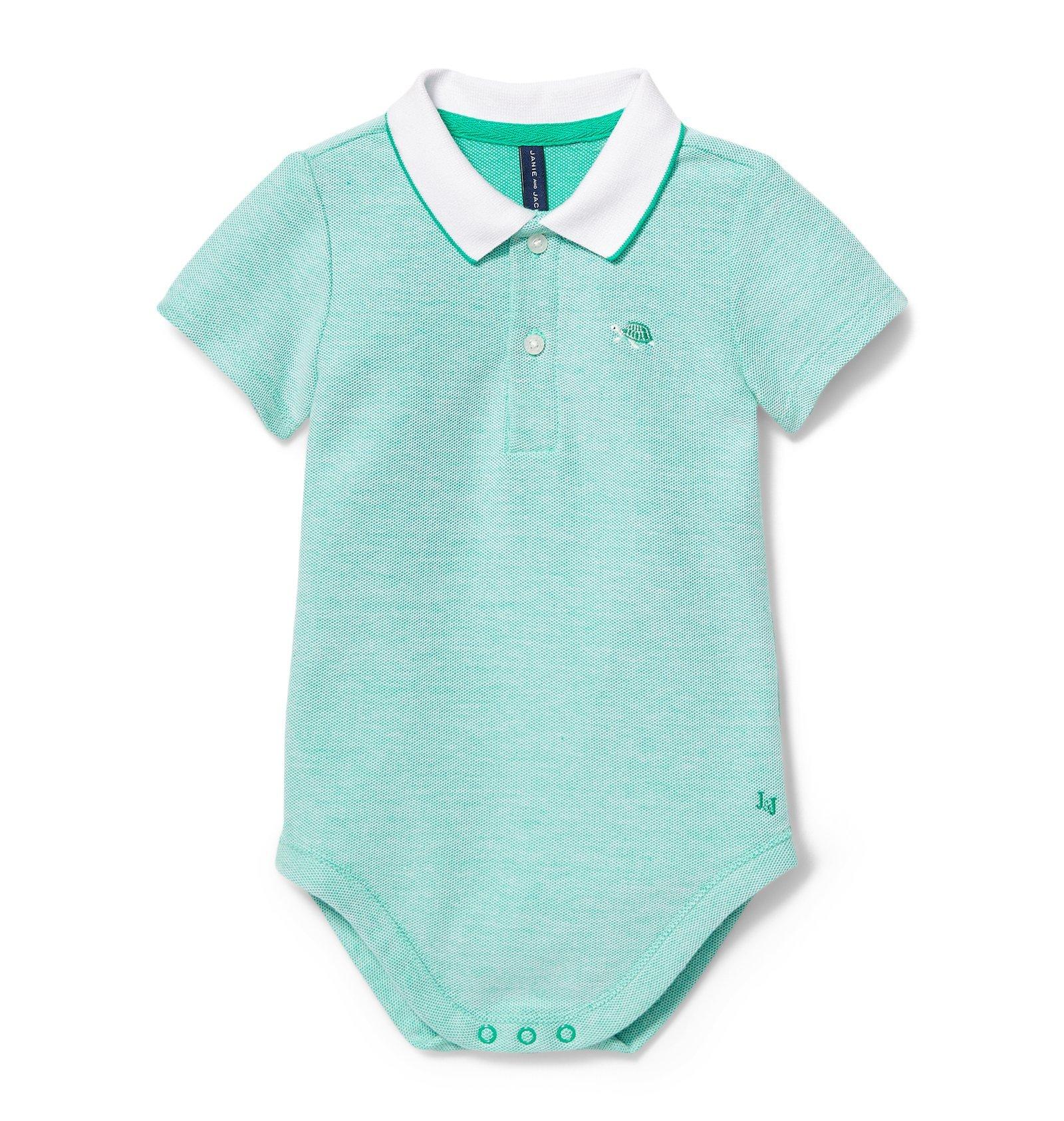 Turtle Pique Polo Bodysuit