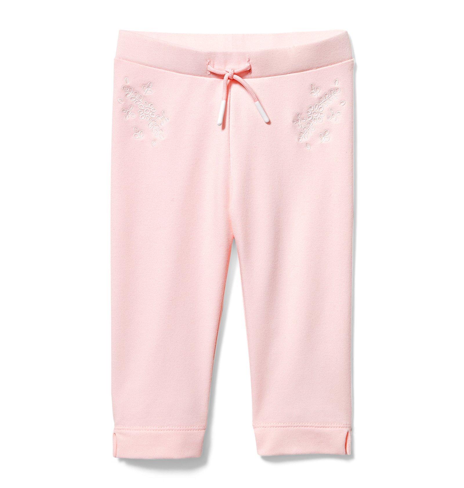Embroidered Eyelet Terry Pant image number 0