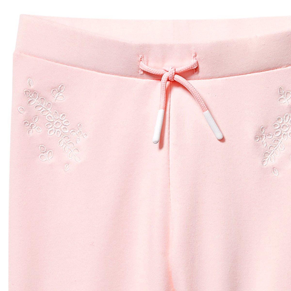 Embroidered Eyelet Terry Pant image number 2