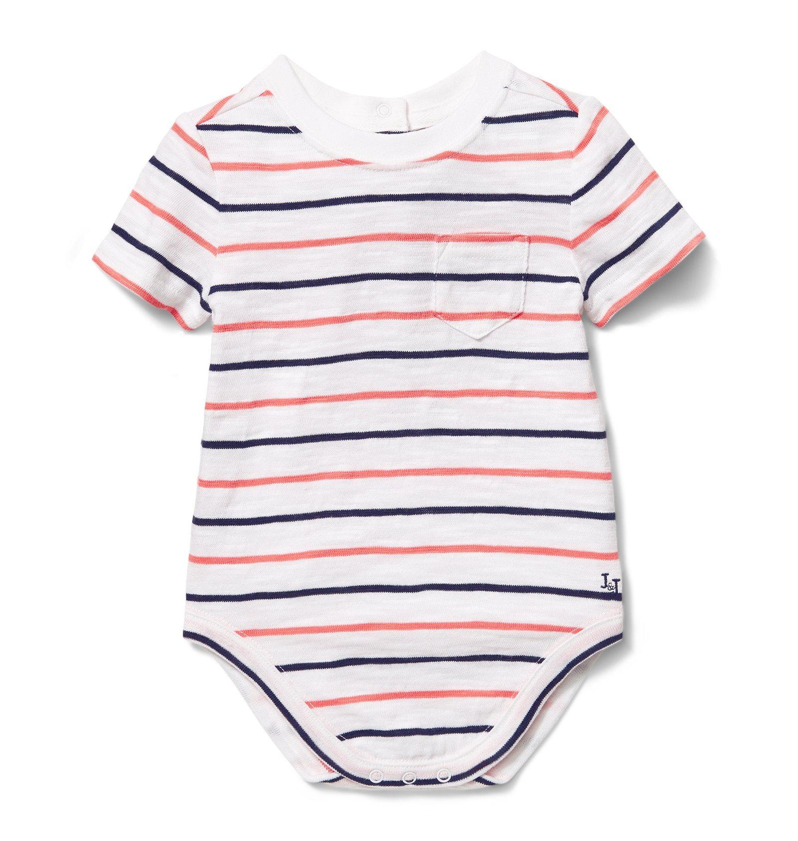 Stripe Slub Pocket Bodysuit image number 0
