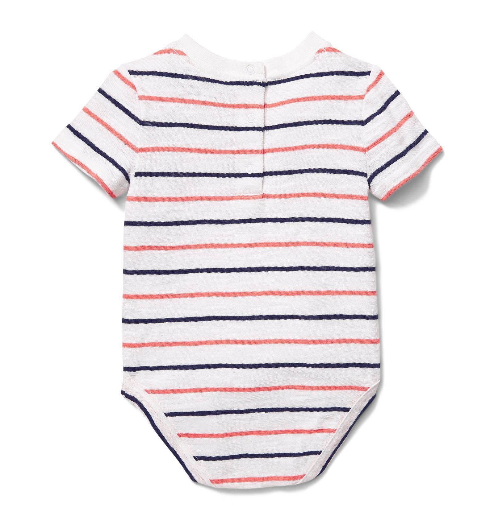 Stripe Slub Pocket Bodysuit image number 2