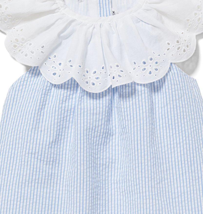 Baby Eyelet Seersucker Romper image number 3