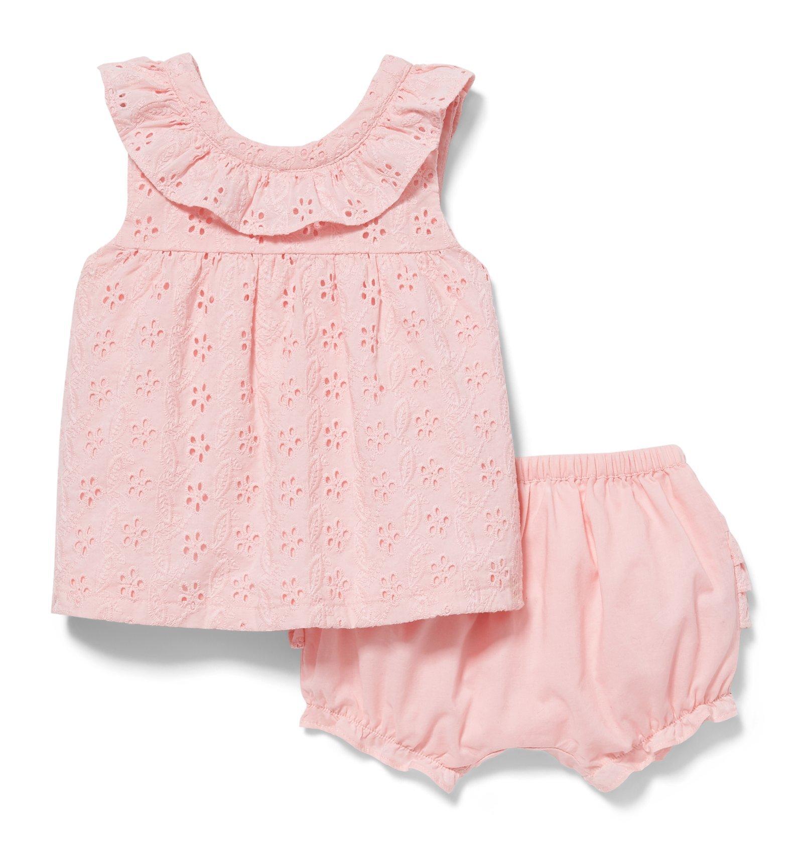 Eyelet Ruffle Matching Set image number 0