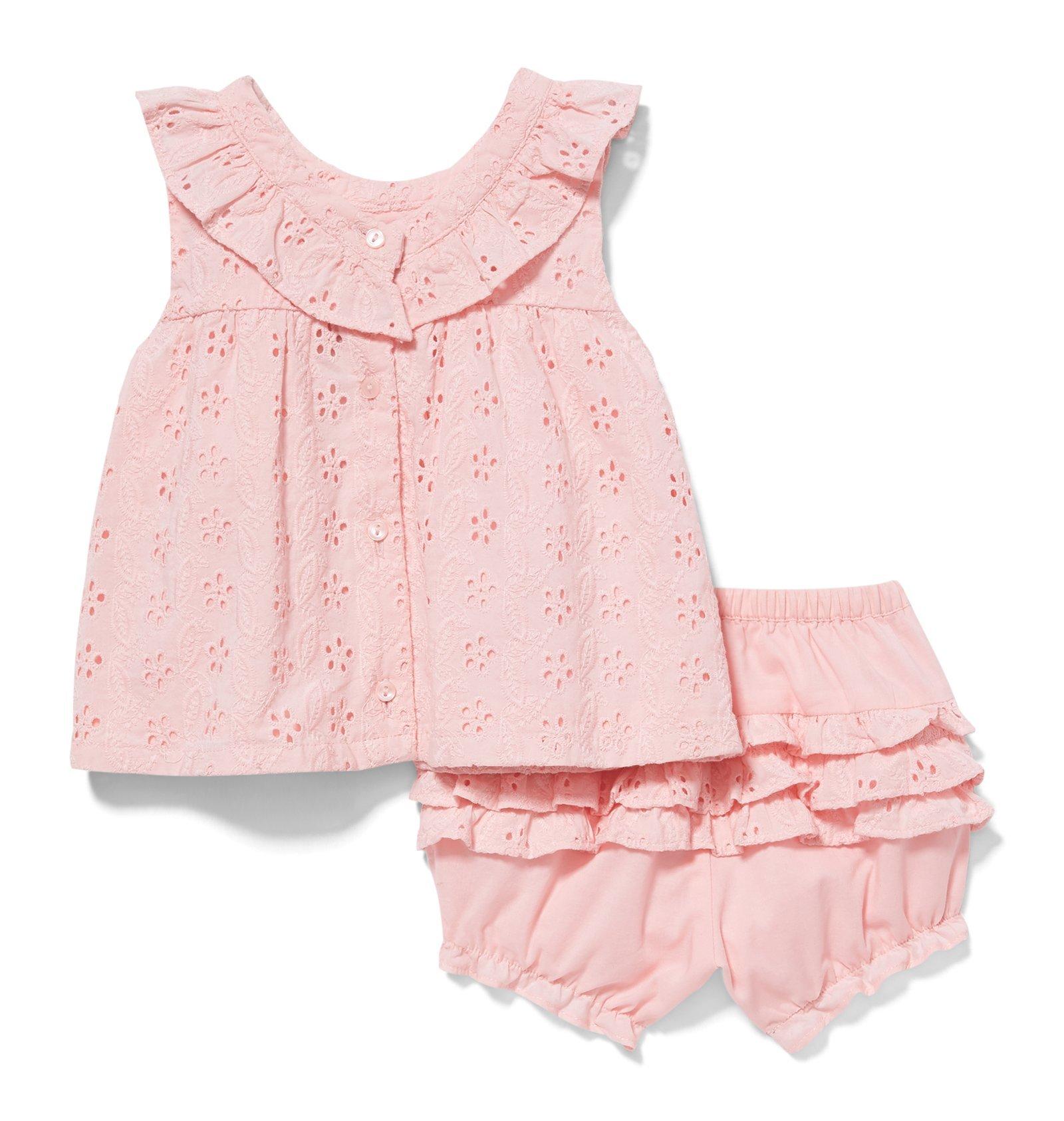 Eyelet Ruffle Matching Set image number 2