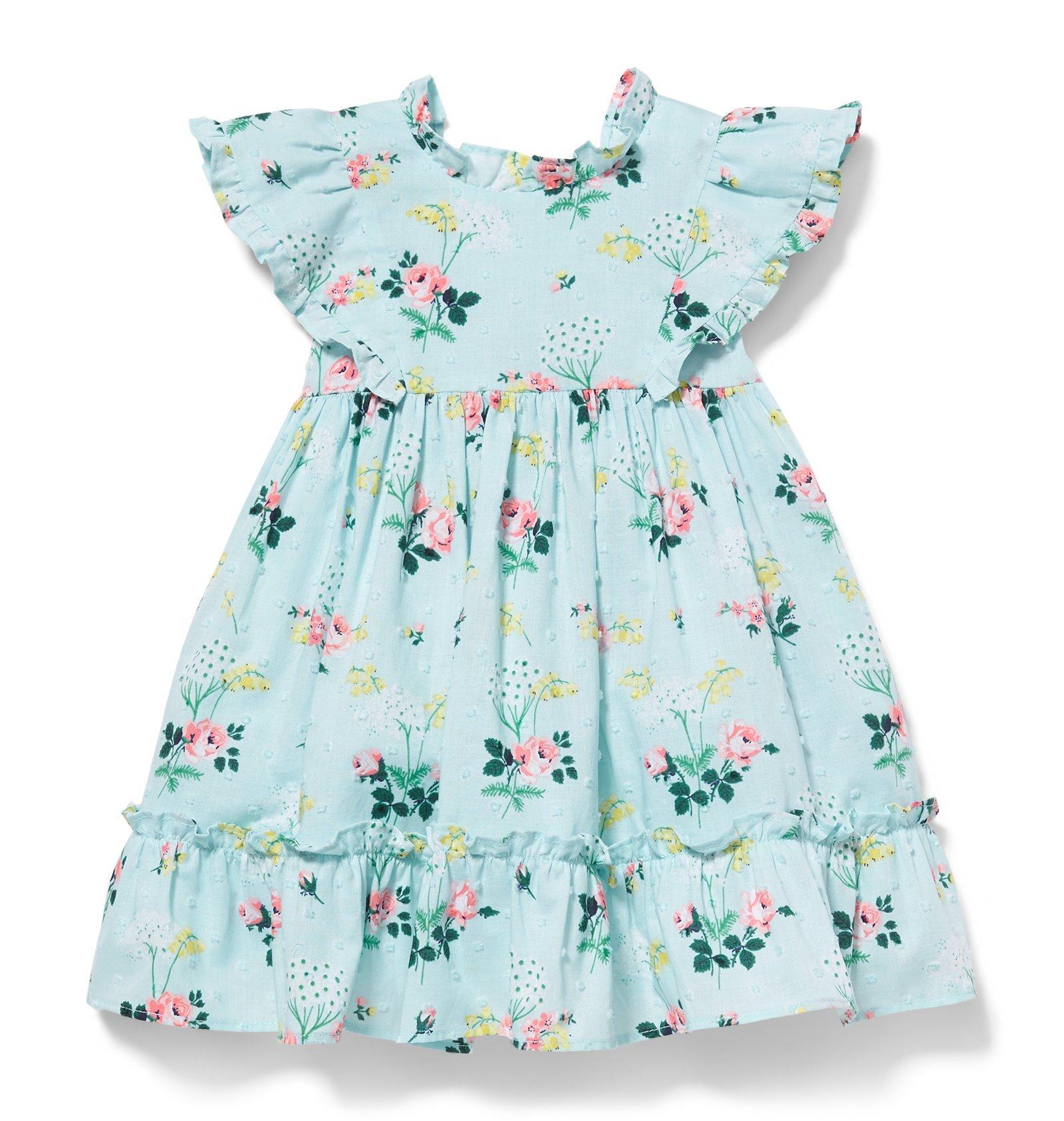 swiss dot flower girl dress