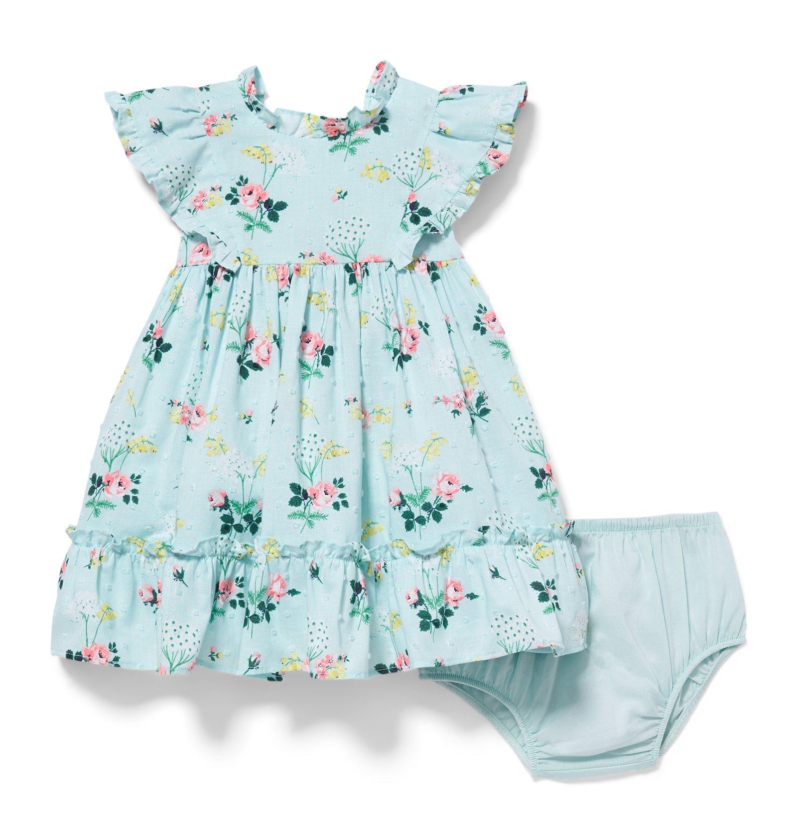 Swiss Dot Floral Print Dress image number 2