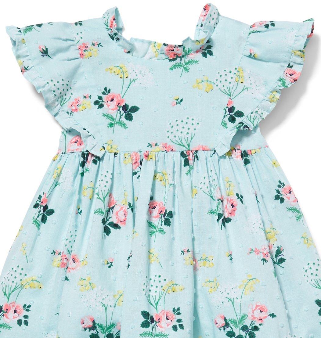 Swiss Dot Floral Print Dress image number 3