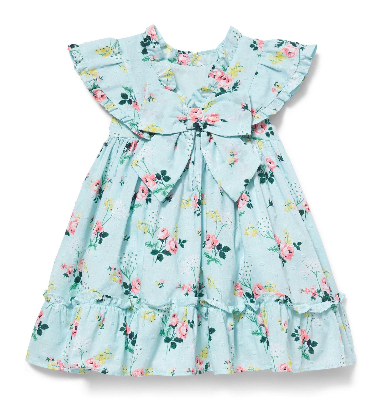 Swiss Dot Floral Print Dress image number 1