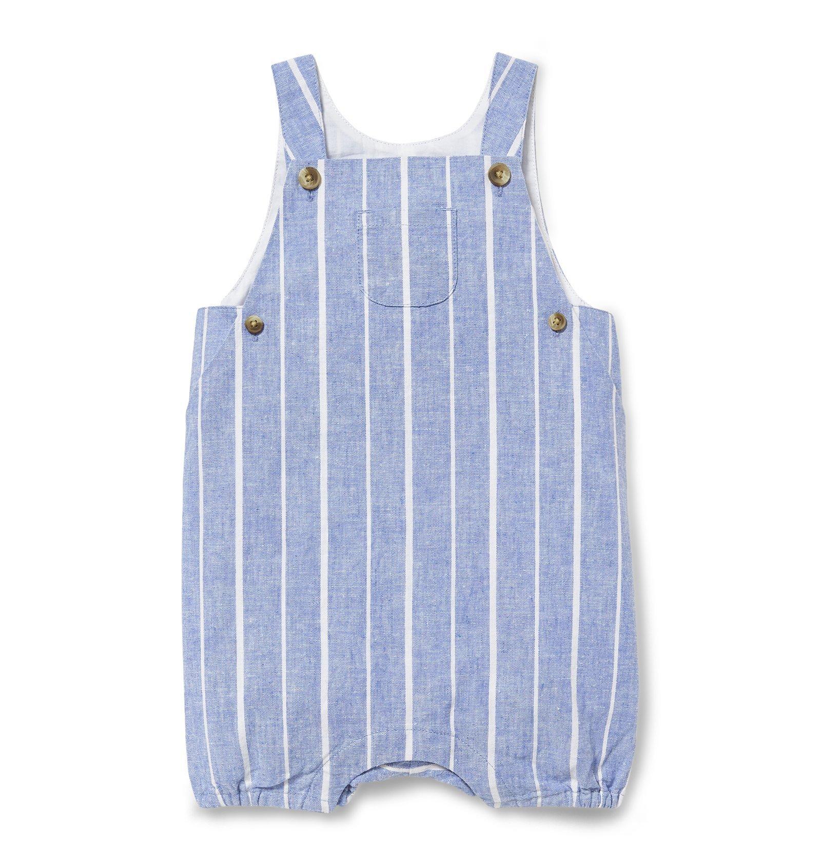 Striped Linen Shortall image number 0