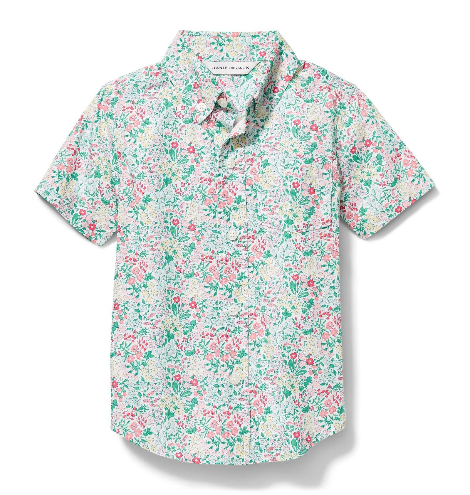 Mini Floral Print Poplin Top image number 0