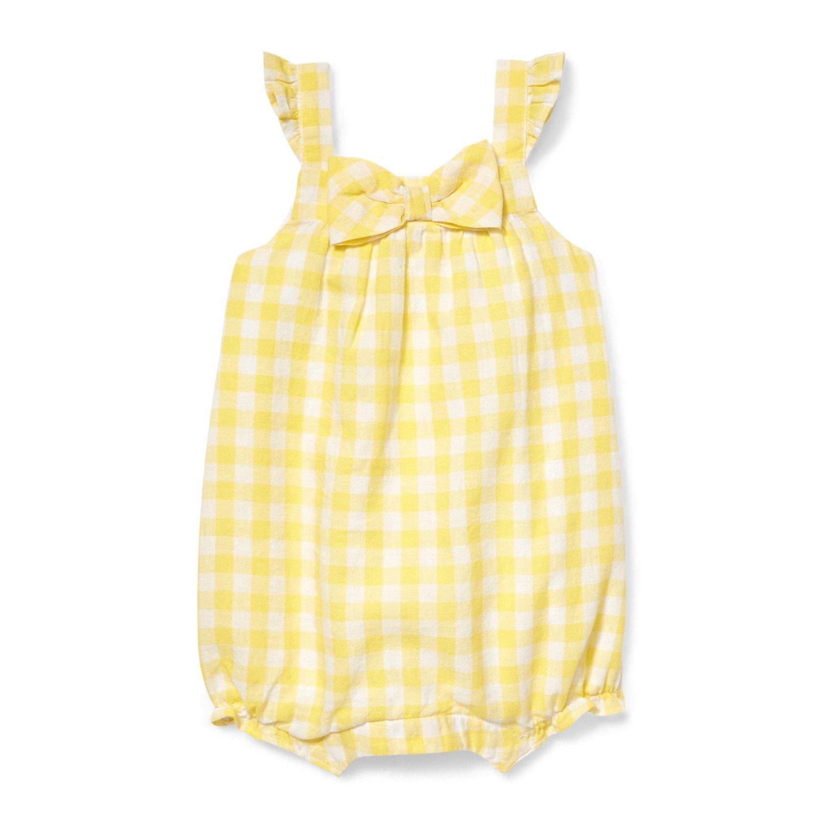 Baby Gingham Bow Romper image number 0