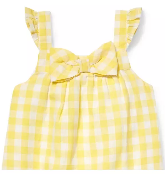 Baby Gingham Bow Romper image number 2