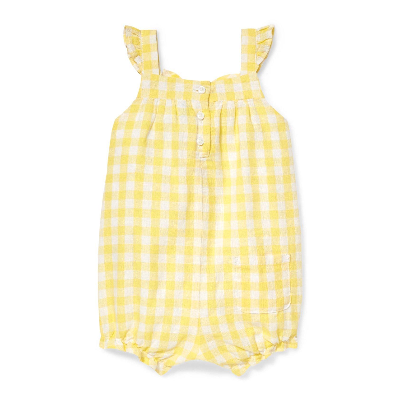 Baby Gingham Bow Romper image number 1