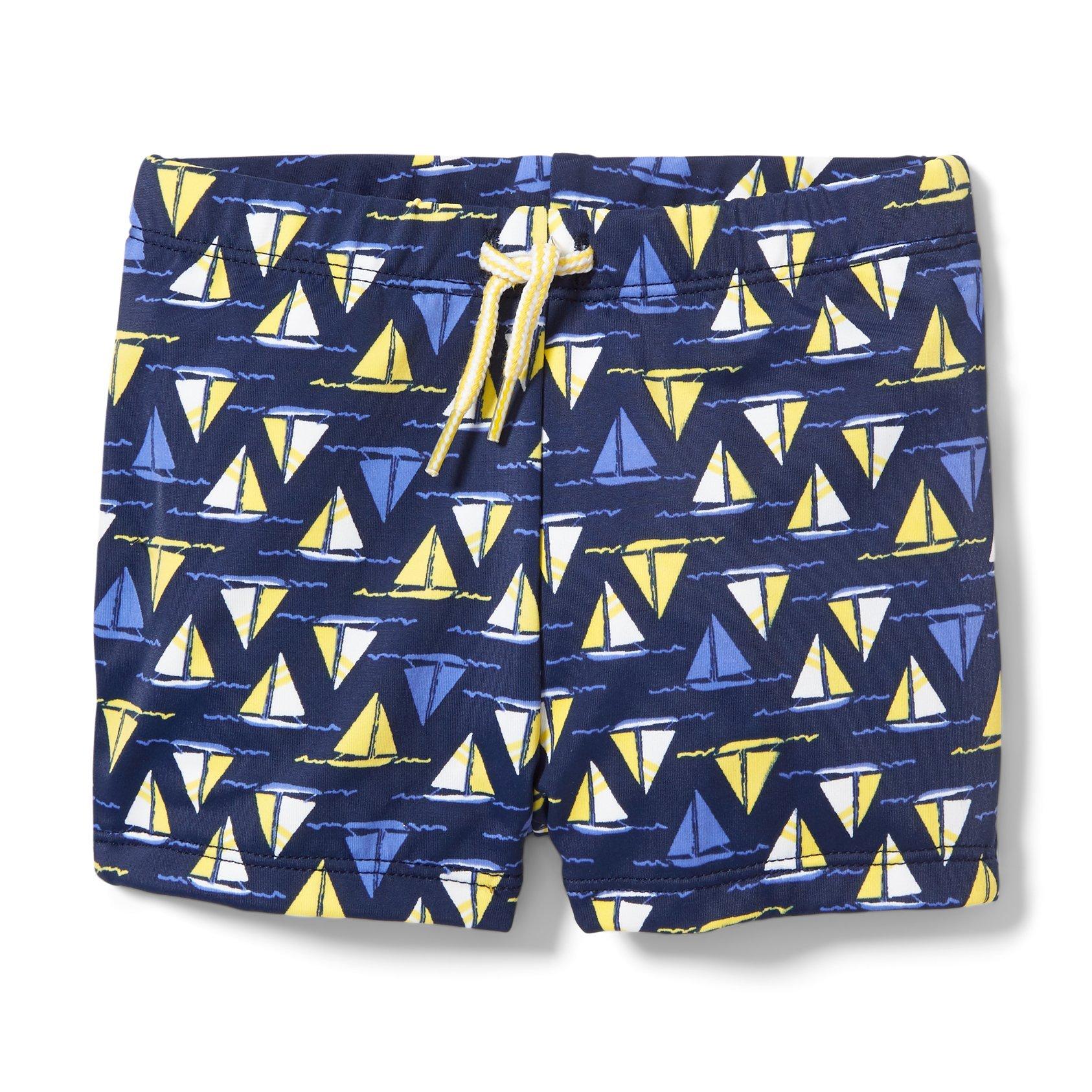 Sailboat Print Swim Trunk image number 0