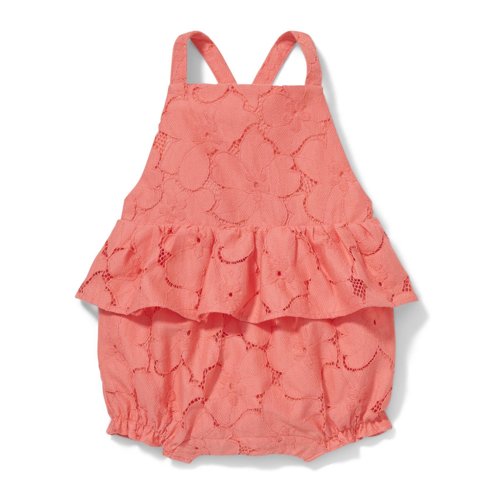 Baby Lace Peplum Romper image number 0