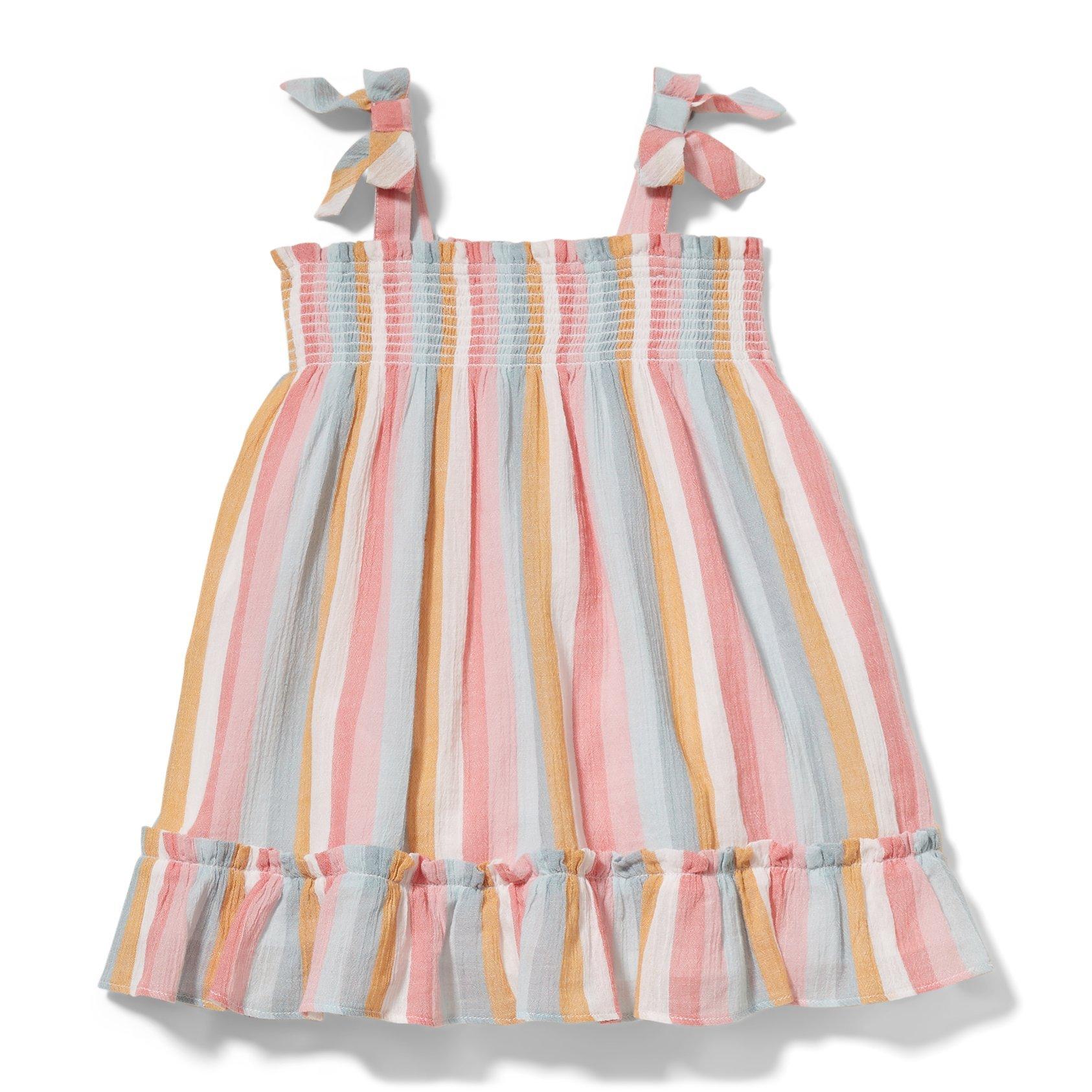 Striped Crinkle Gauze Dress image number 0
