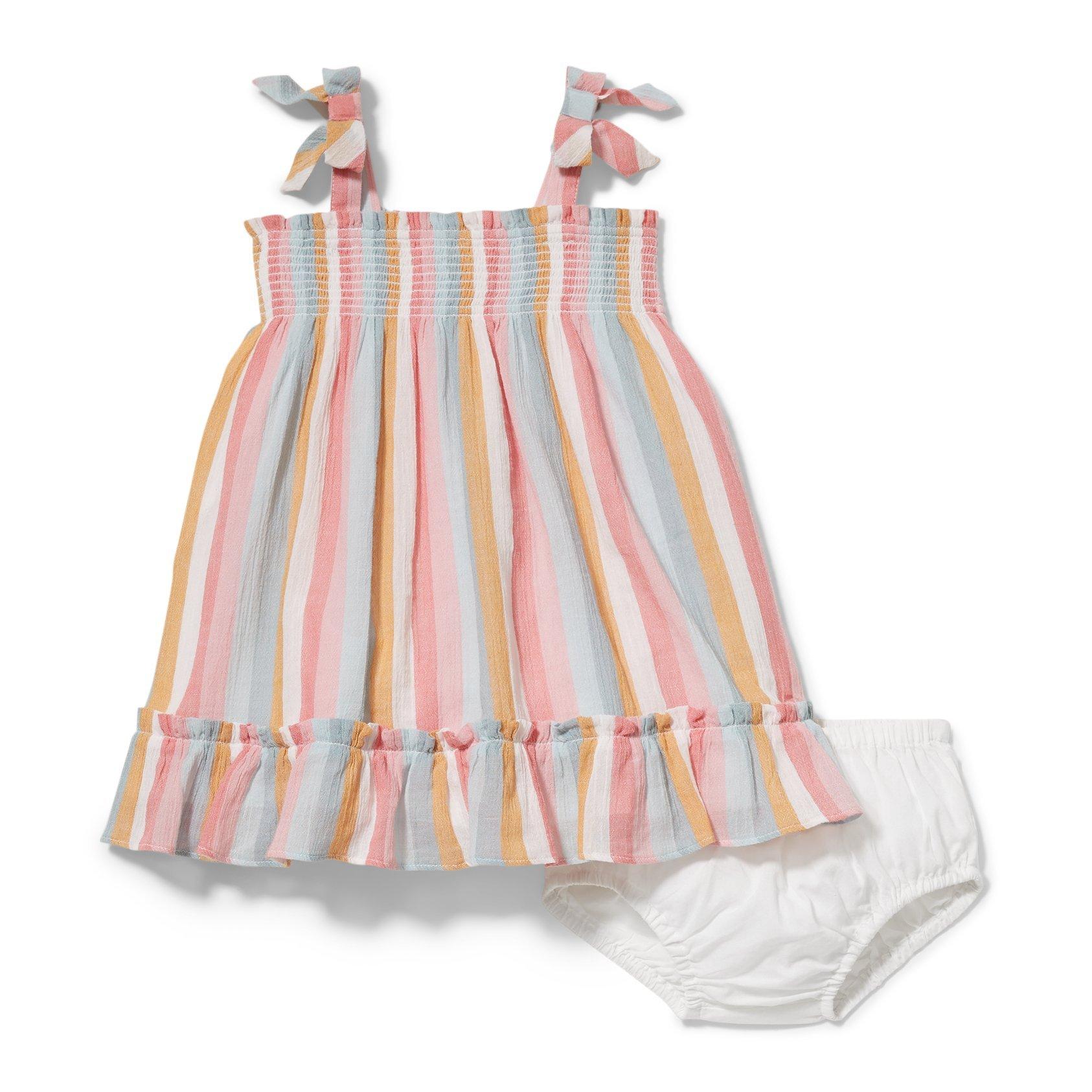 Striped Crinkle Gauze Dress image number 2