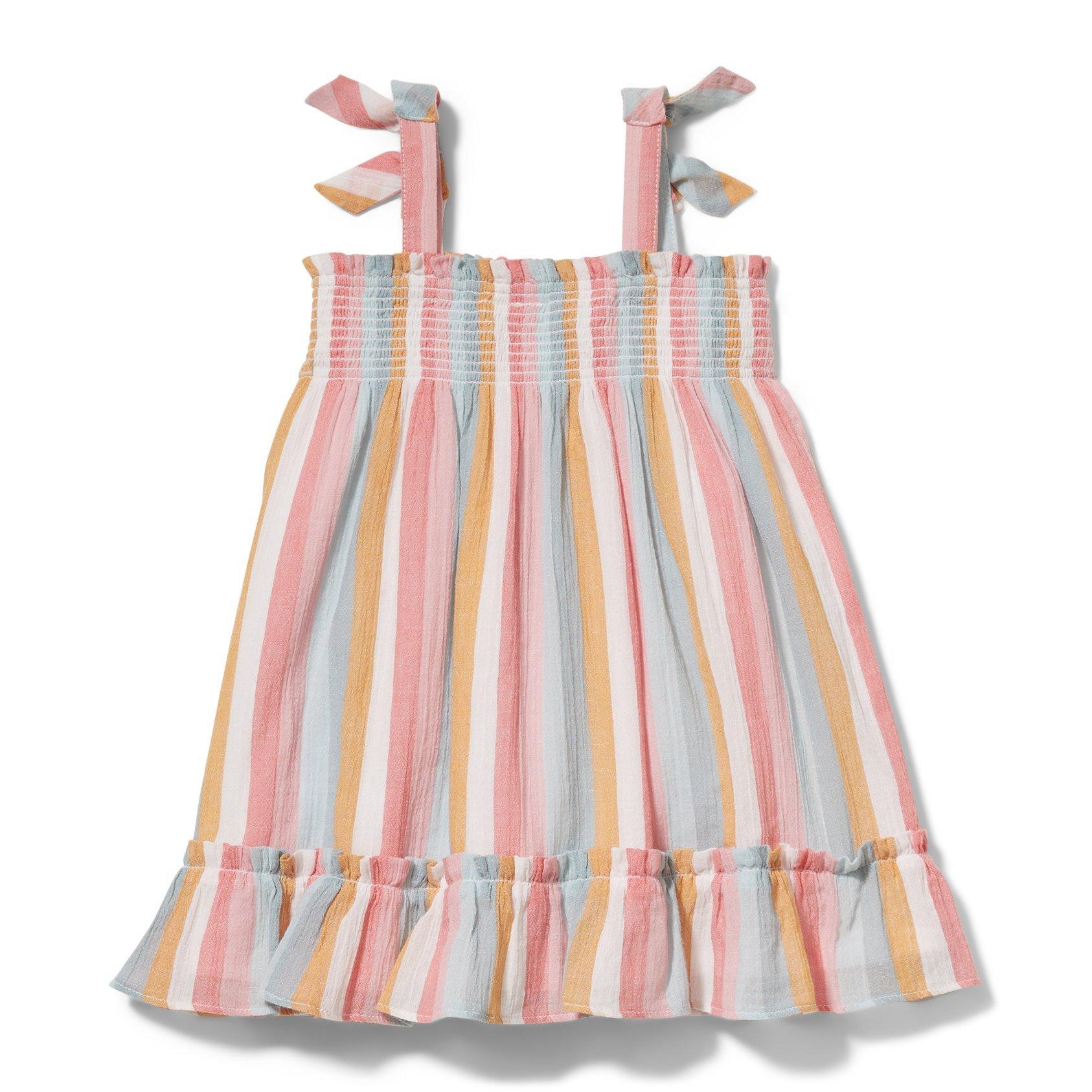 Striped Crinkle Gauze Dress image number 1