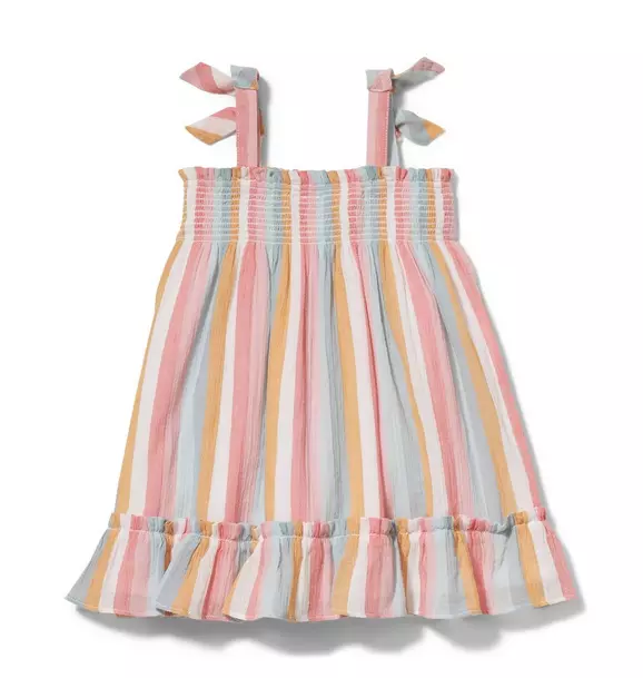 Striped Crinkle Gauze Dress image number 1