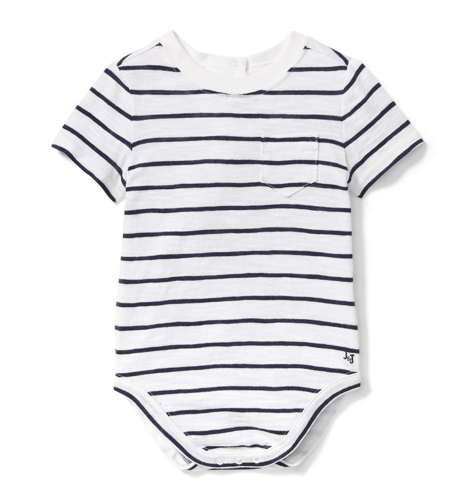 Stripe Slub Pocket Bodysuit image number 0