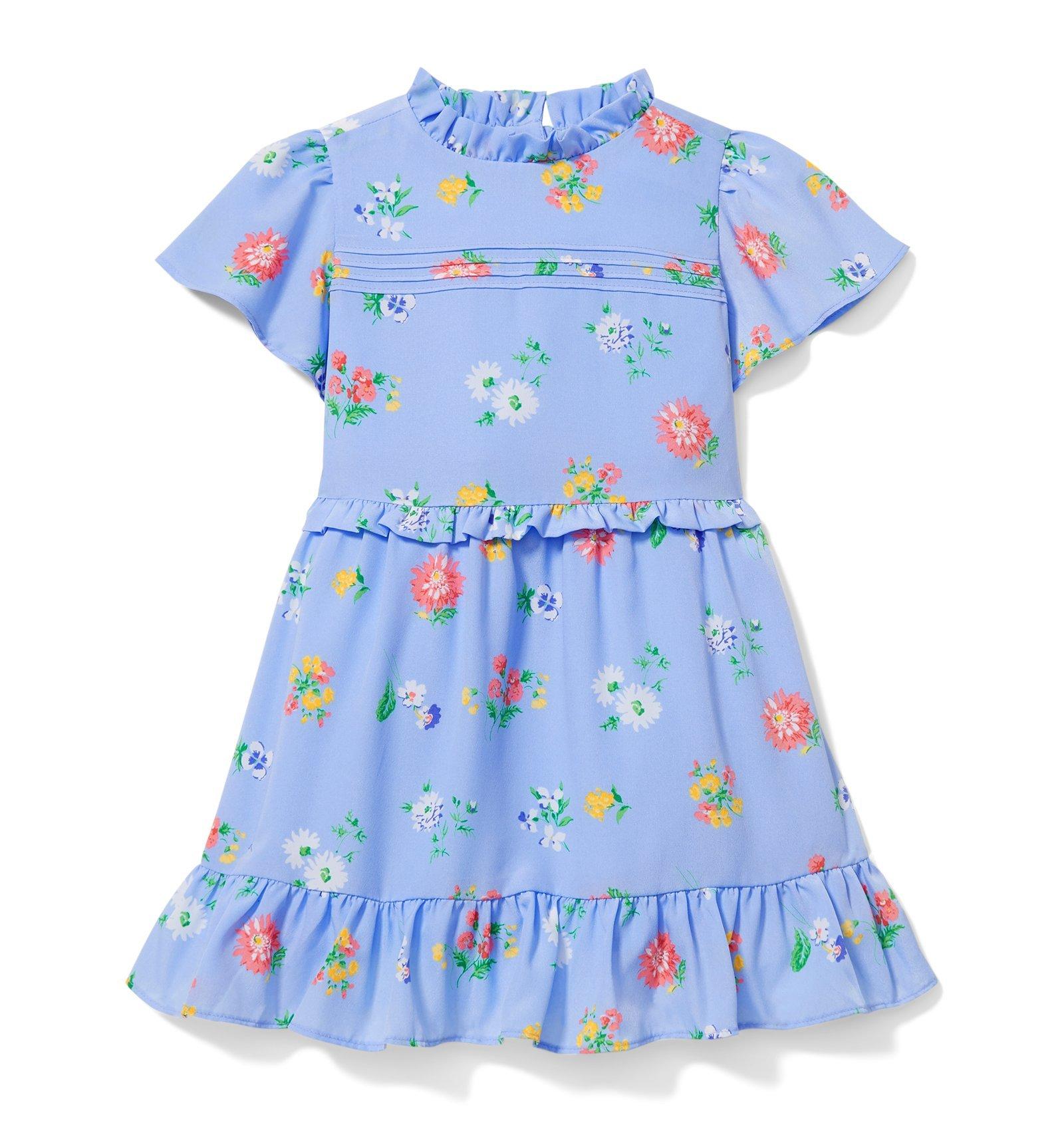 Ruffle Trim Floral Print Dress image number 0