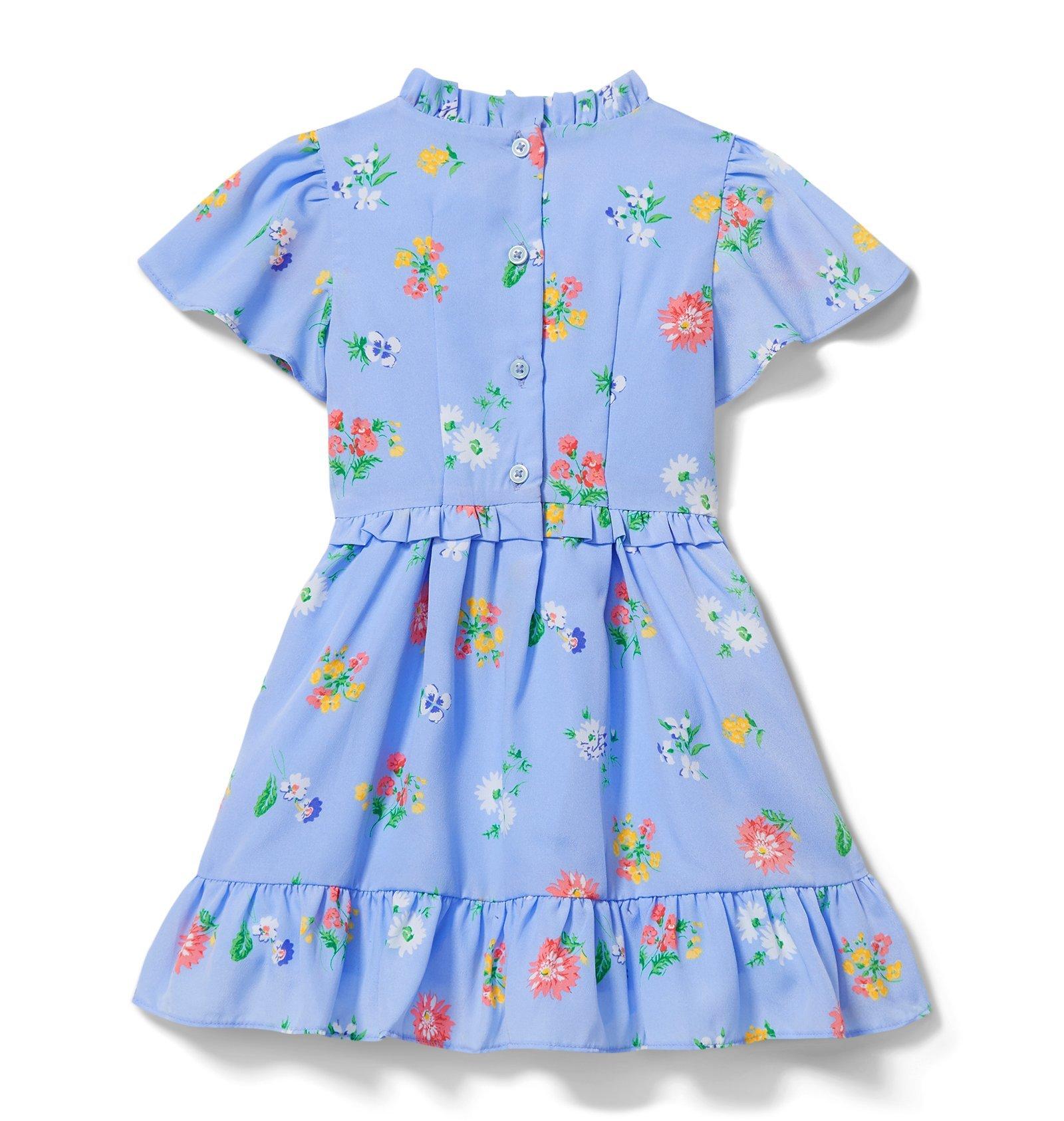 Ruffle Trim Floral Print Dress image number 2