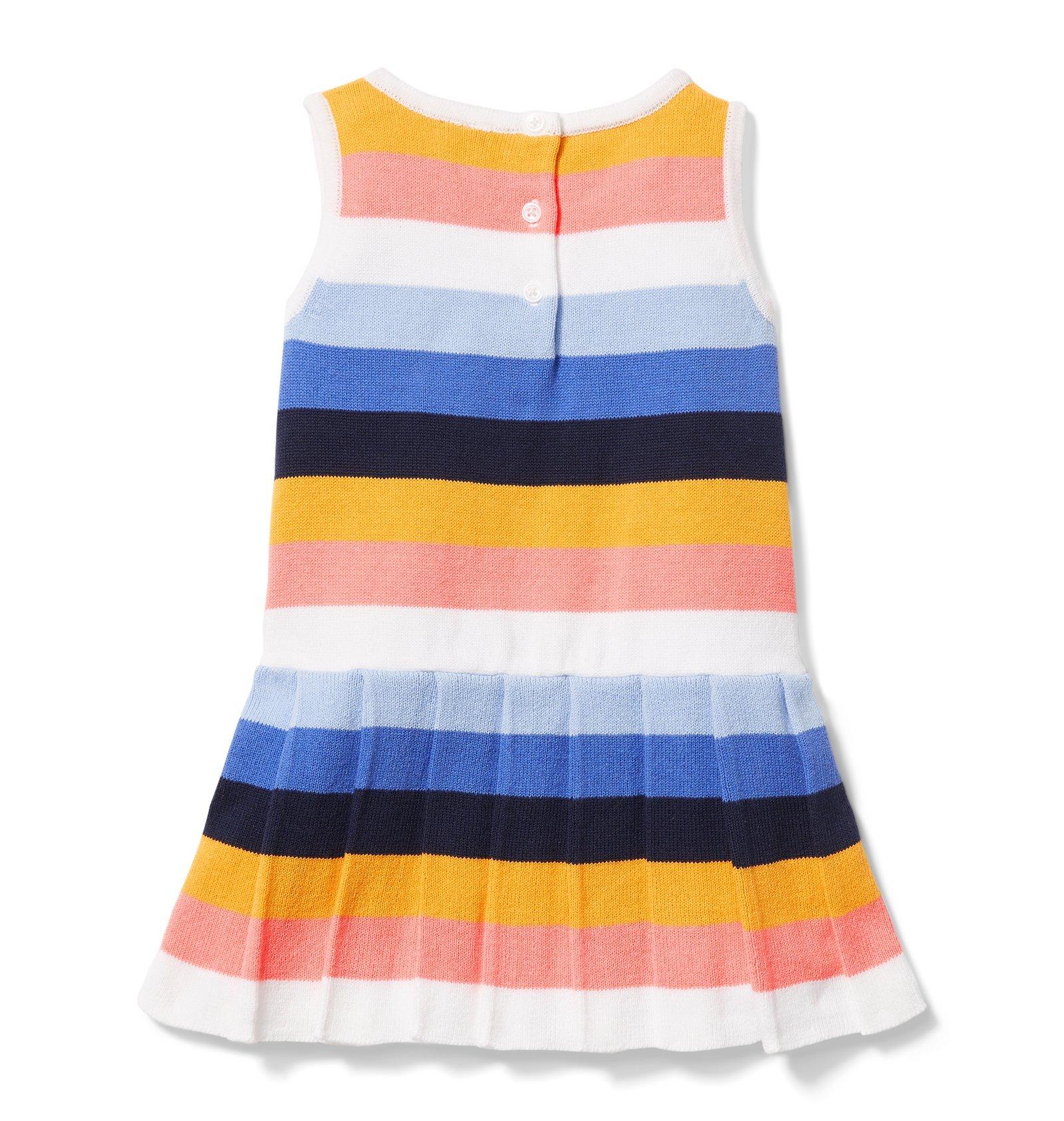 Stripe Pleated Sweater Dress image number 1