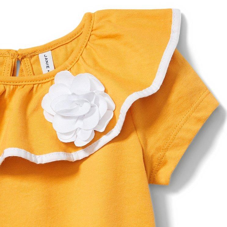 Ruffle Collar Rosette Top image number 2