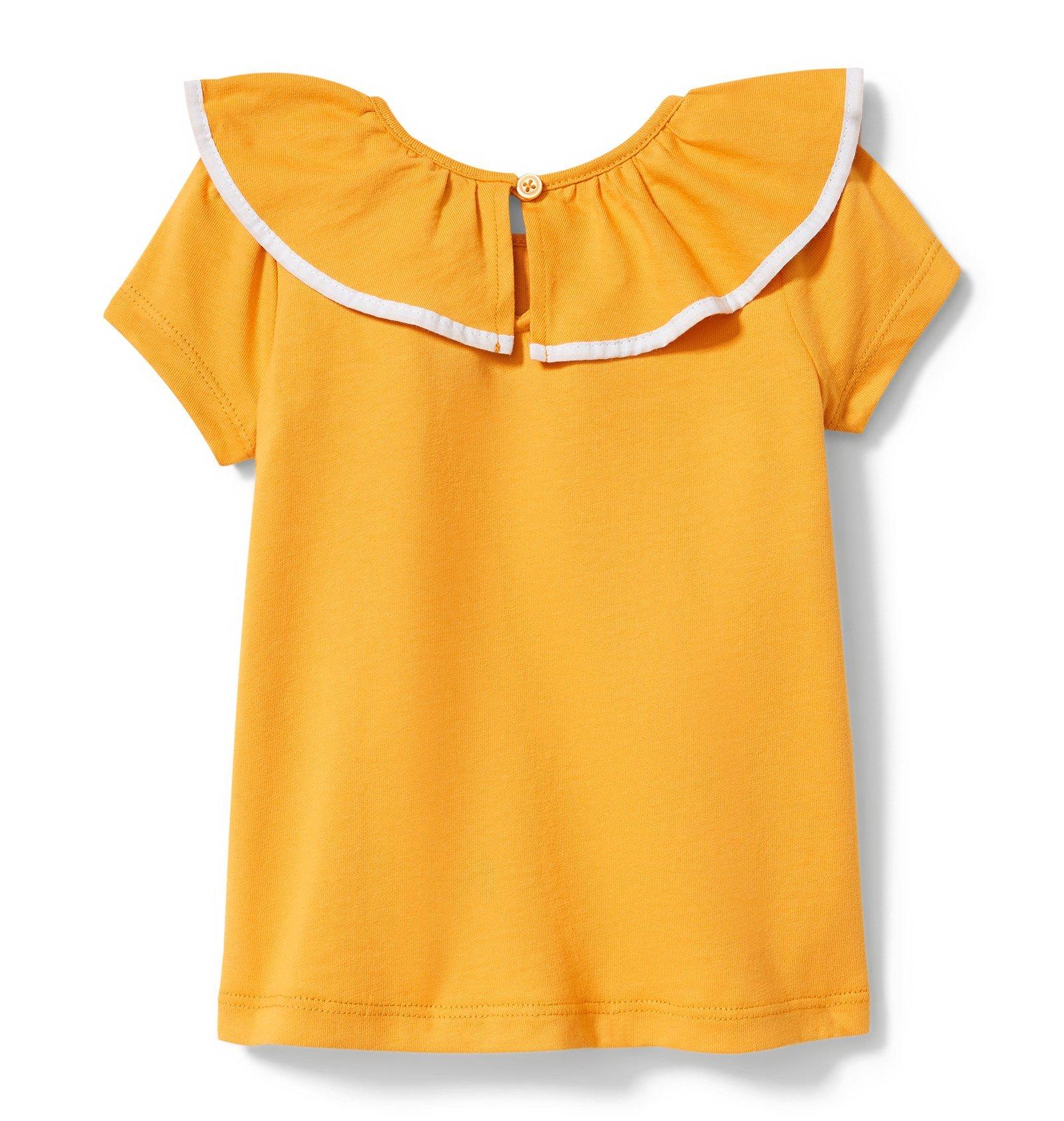 Ruffle Collar Rosette Top image number 1