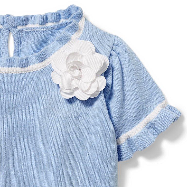 Ruffle Trim Rosette Sweater image number 3