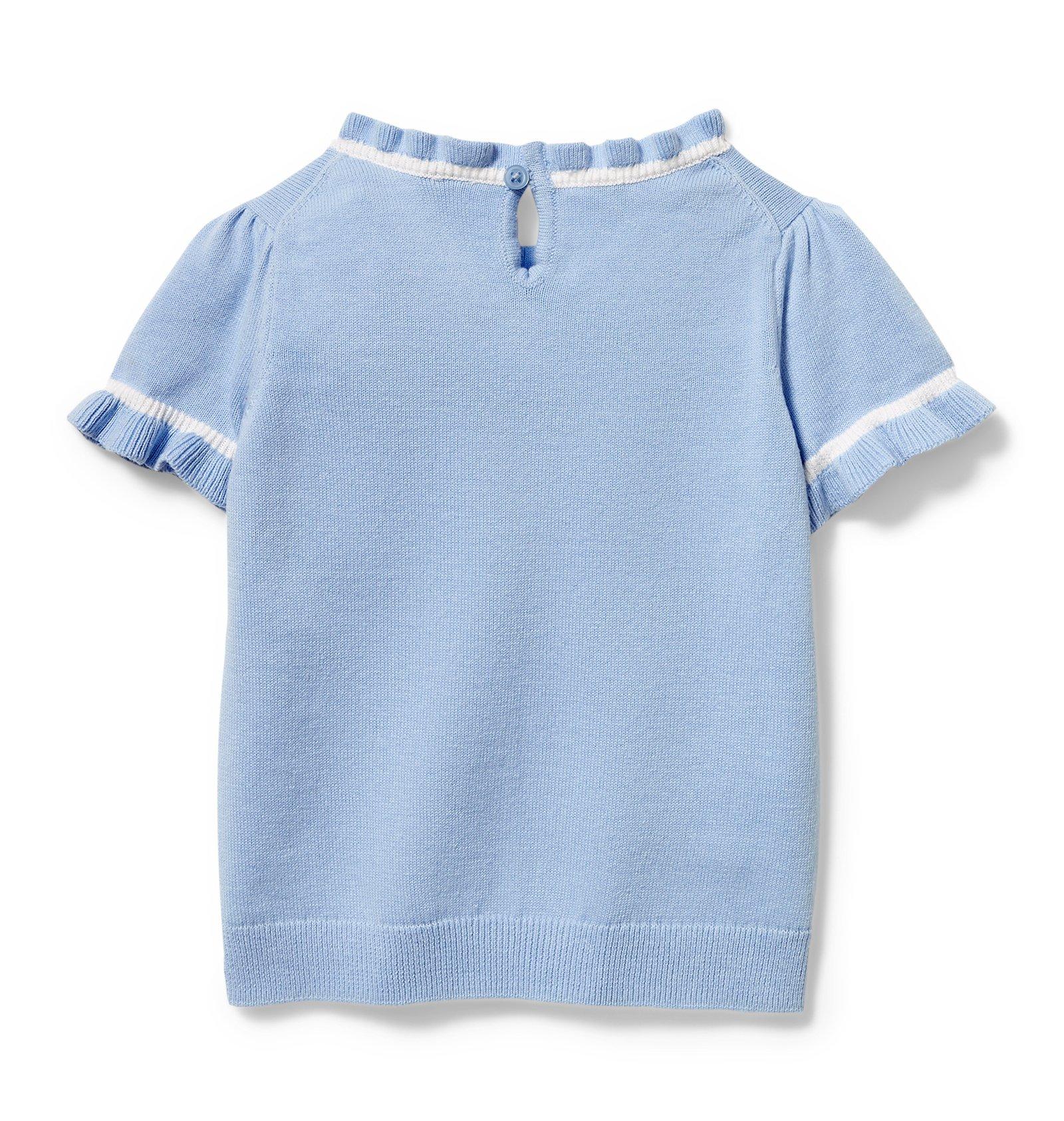 Ruffle Trim Rosette Sweater image number 2