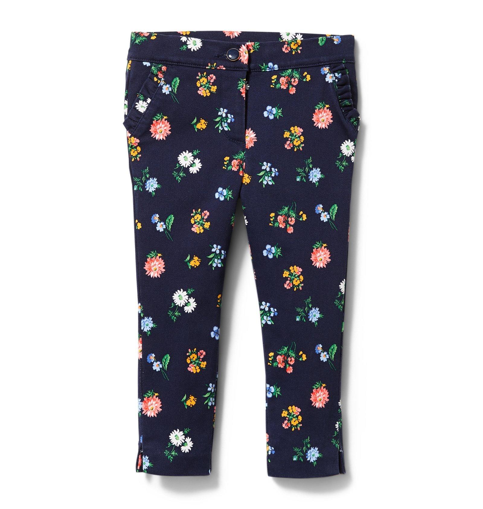 Floral Ruffle Pocket Pant image number 0