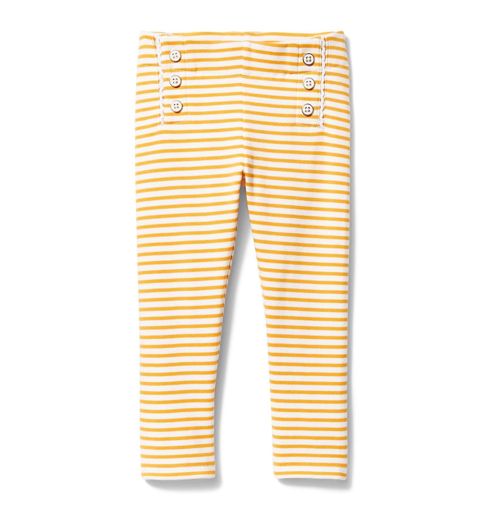 Girl Sun Shower Stripe Stripe Button Front Ponte Pant by Janie and