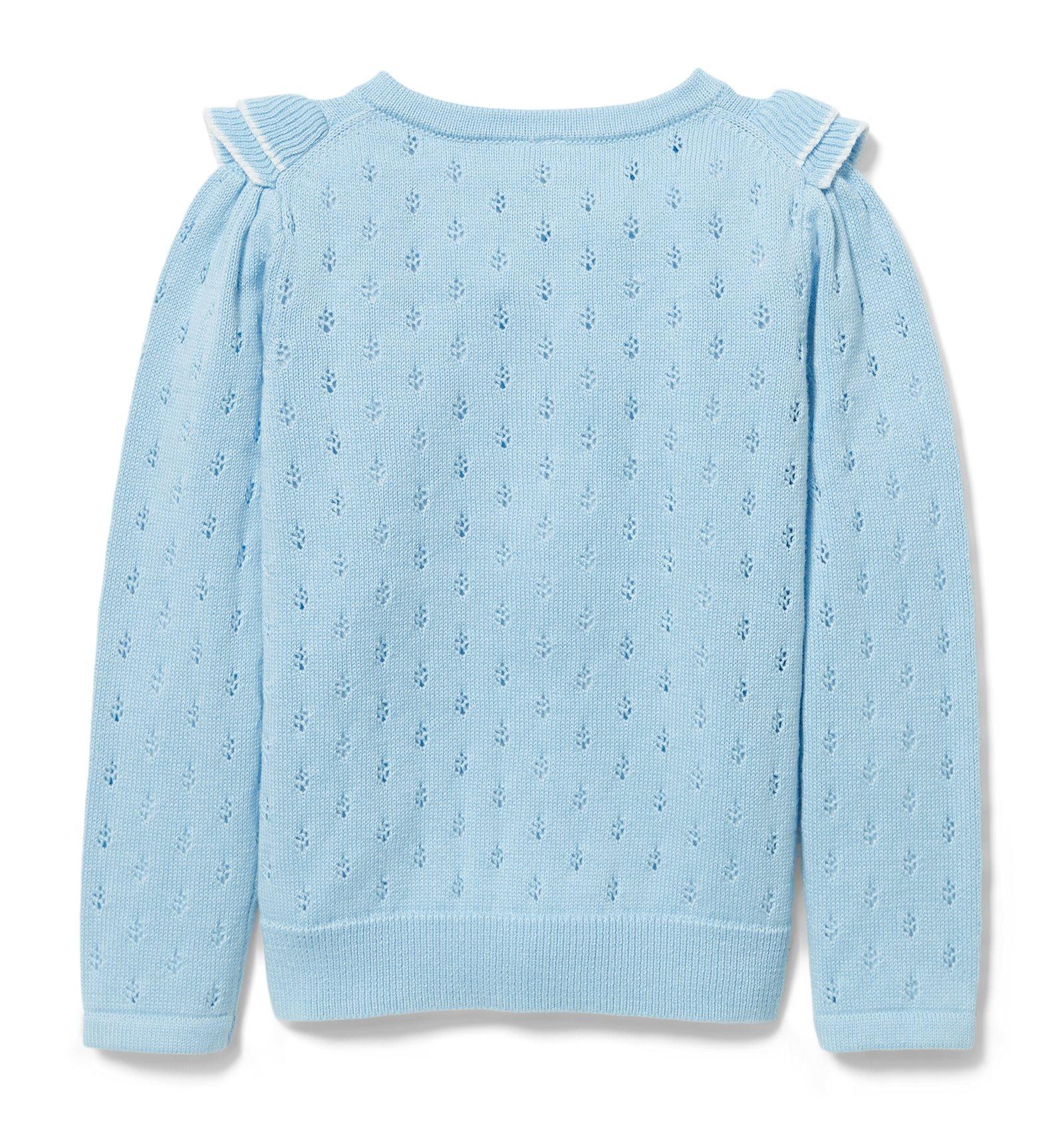 Pointelle Ruffle Cardigan image number 1