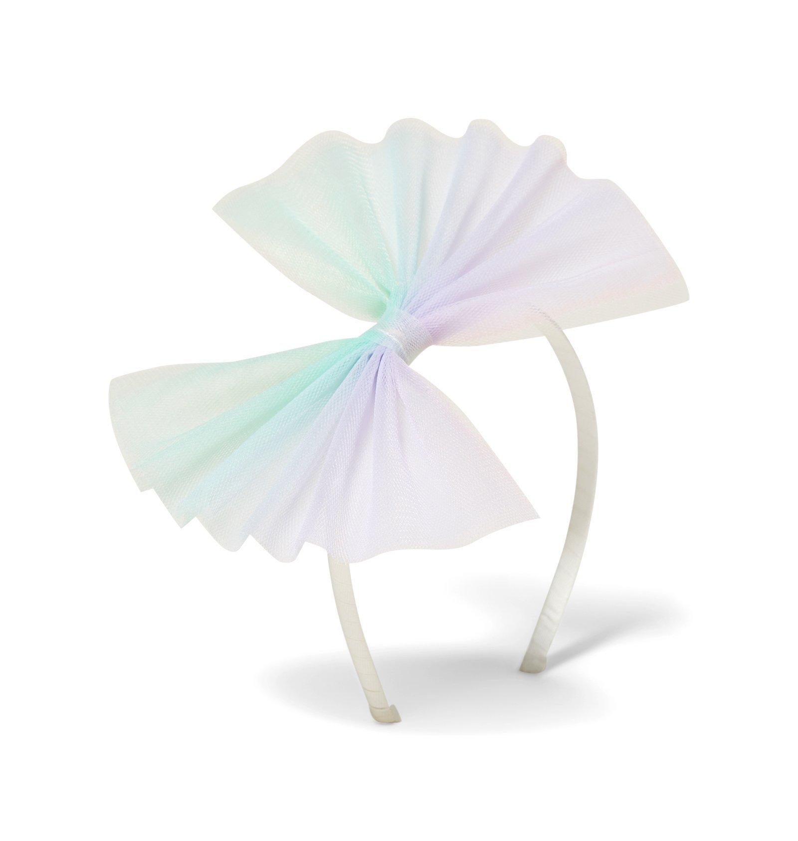Rainbow Tulle Bow Headband image number 1